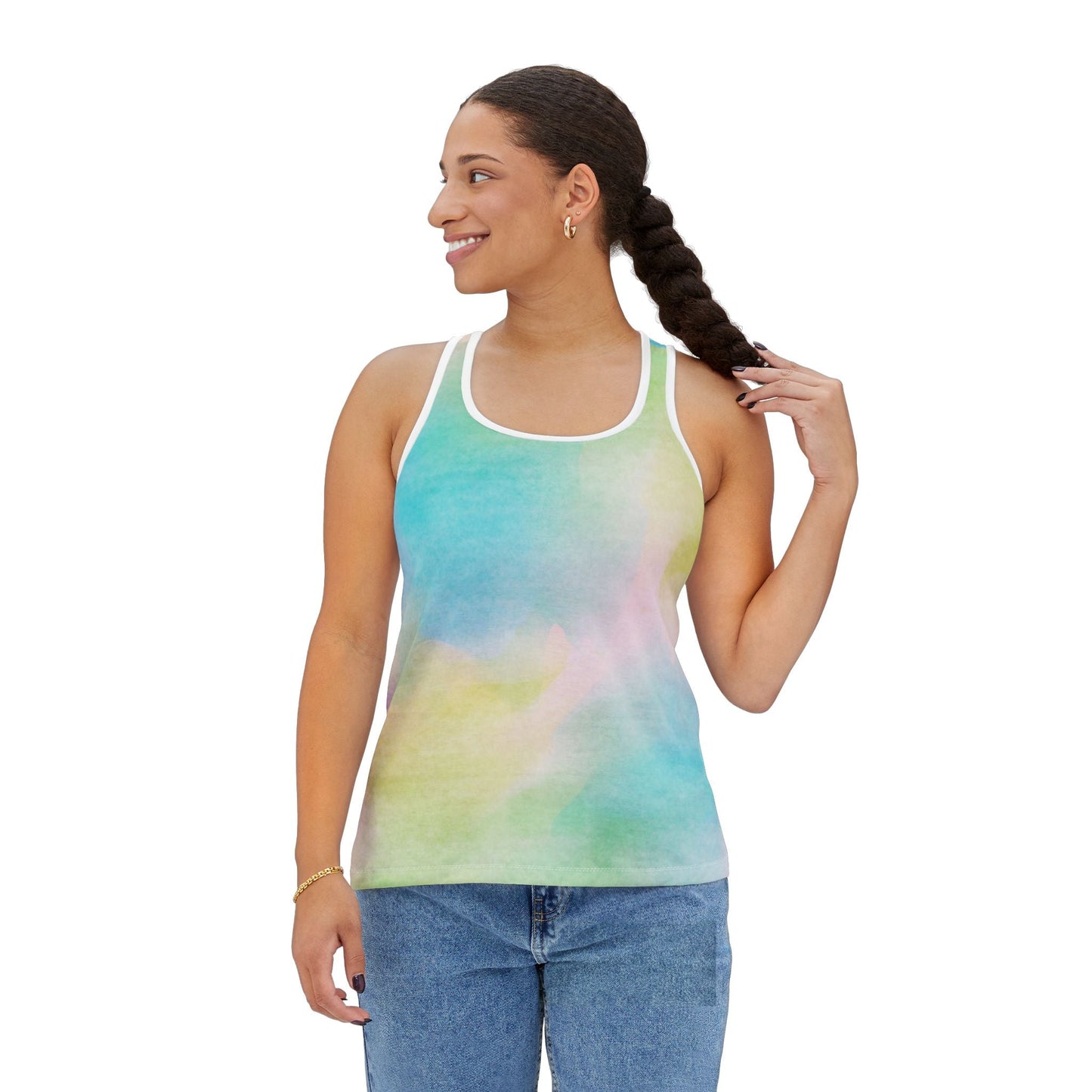 Hot like summer Charming Watercolor Women's Tank Top - Perfect for Summer Outings Printify