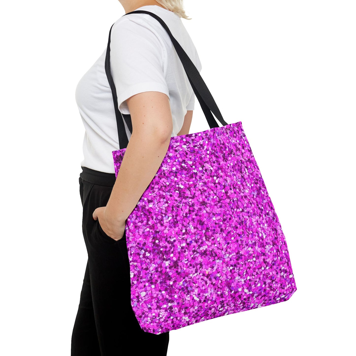 I like pink Stylish Stripe Tote Bag - Modern Black and Mint Design for Everyday Use