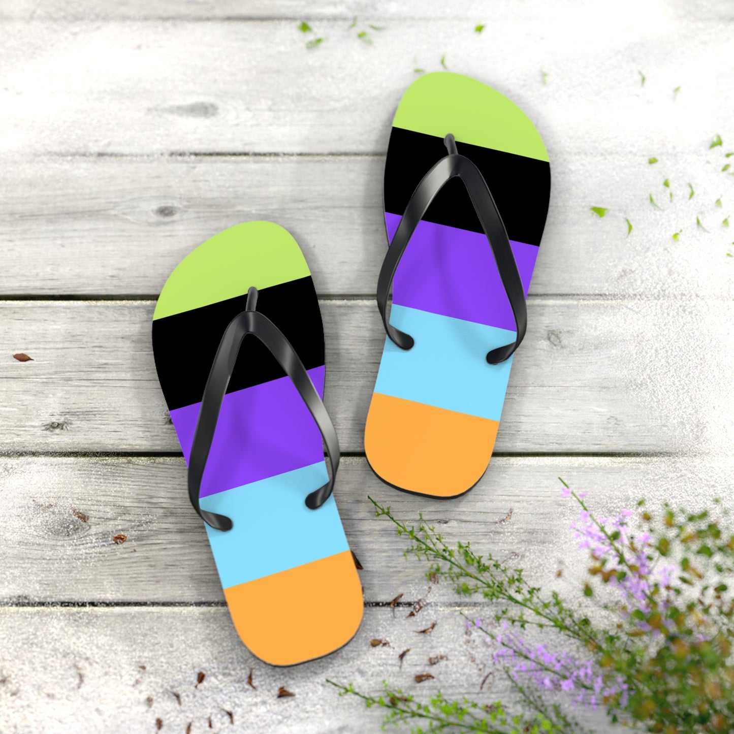 Hot like summer Colorful Summer Flip Flops - Stylish Beach Footwear for Fun Outdoor Days Printify