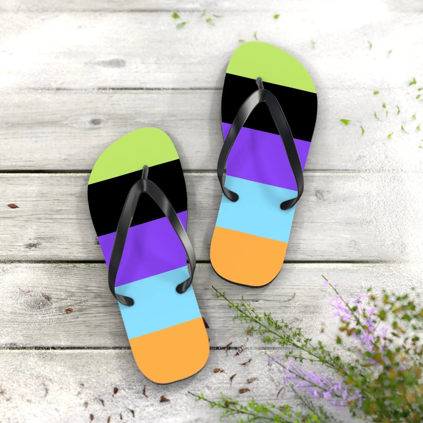 Hot like summer Colorful Summer Flip Flops - Stylish Beach Footwear for Fun Outdoor Days Printify