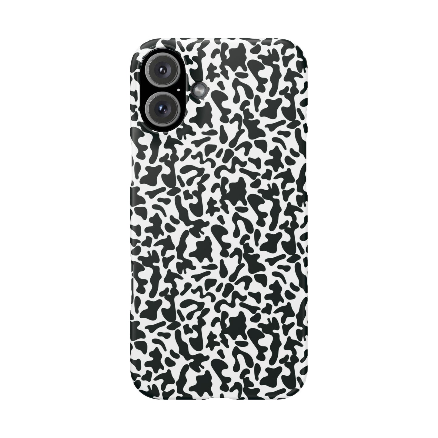 Black and white abstract pattern phone case for stylish protection from Like&Share collection