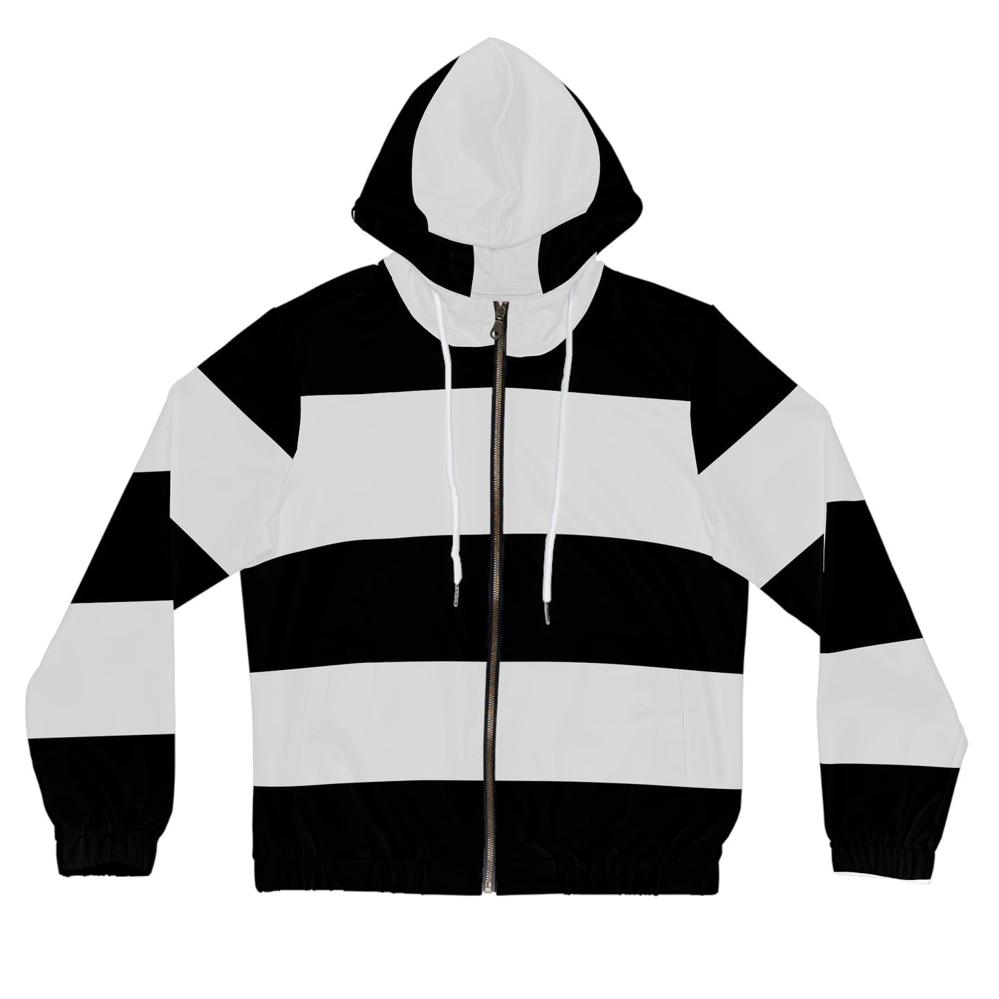 Black likes colors Chic Striped Women's Full-Zip Hoodie - Stylish Comfort for Everyday Wear