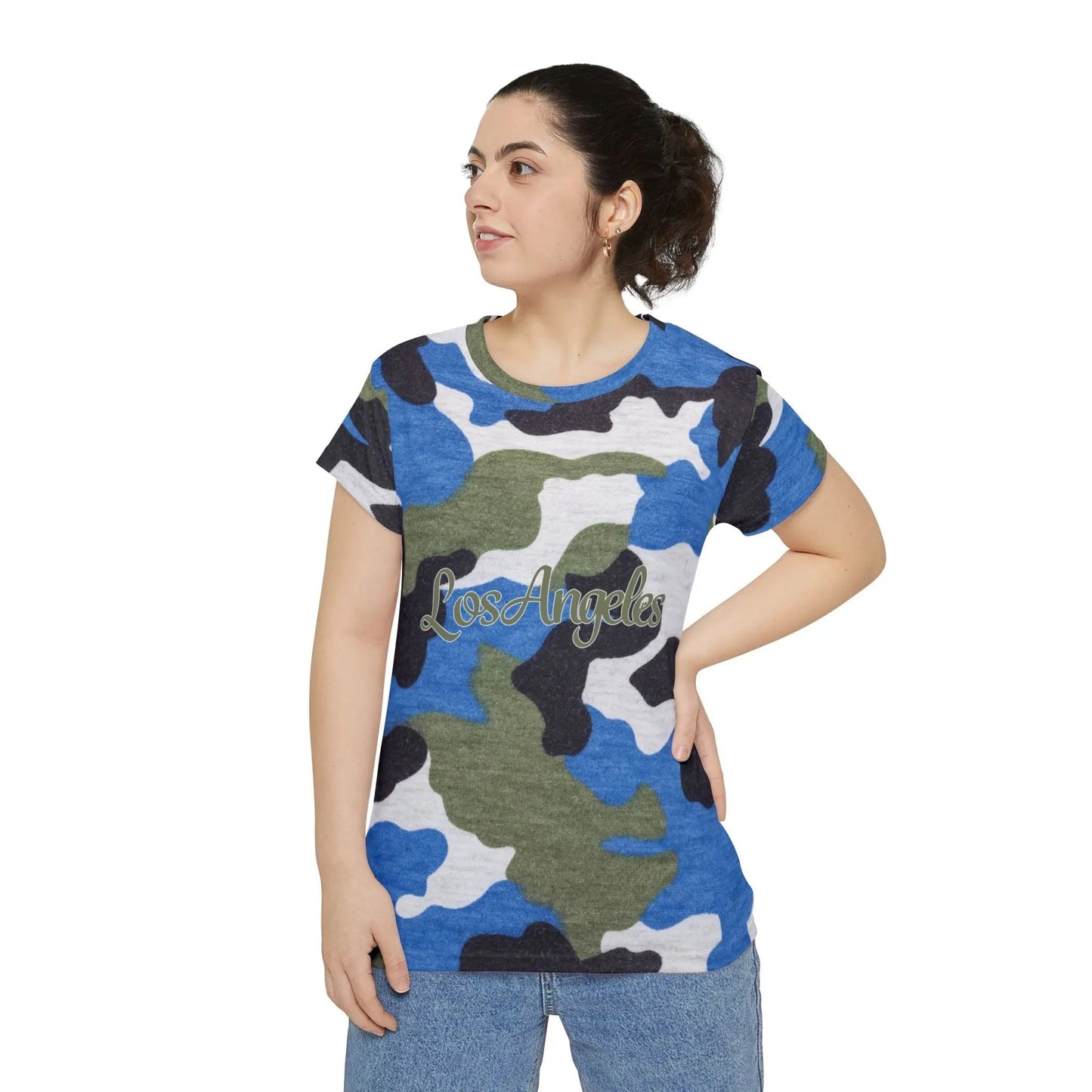 LOS ANGELES Copy of Women's Short Sleeve Shirt (AOP) Printify