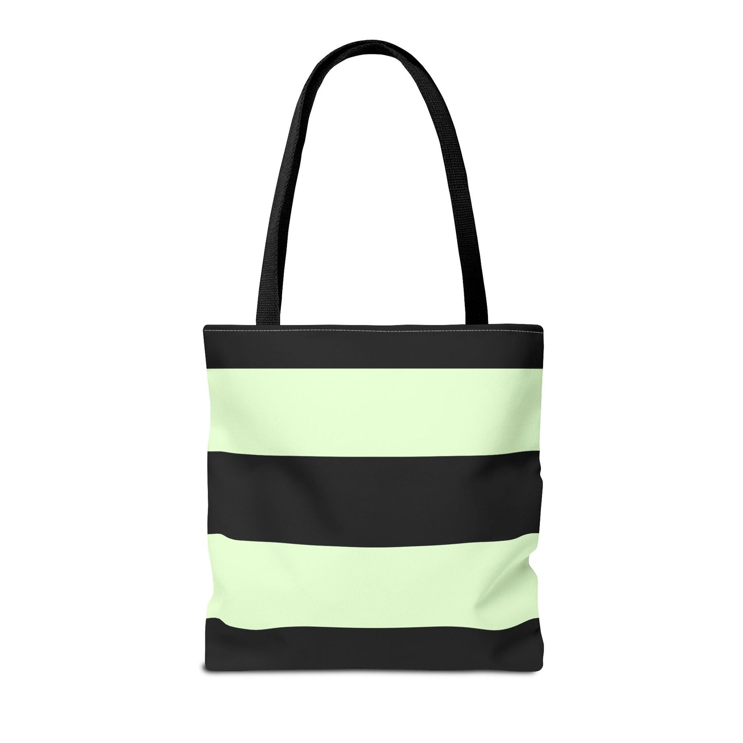 Like a star Stylish Stripe Tote Bag - Modern Black and Mint Design for Everyday Use Printify