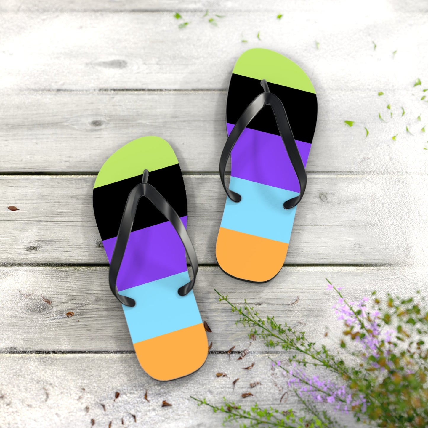 Hot like summer Colorful Summer Flip Flops - Stylish Beach Footwear for Fun Outdoor Days Printify