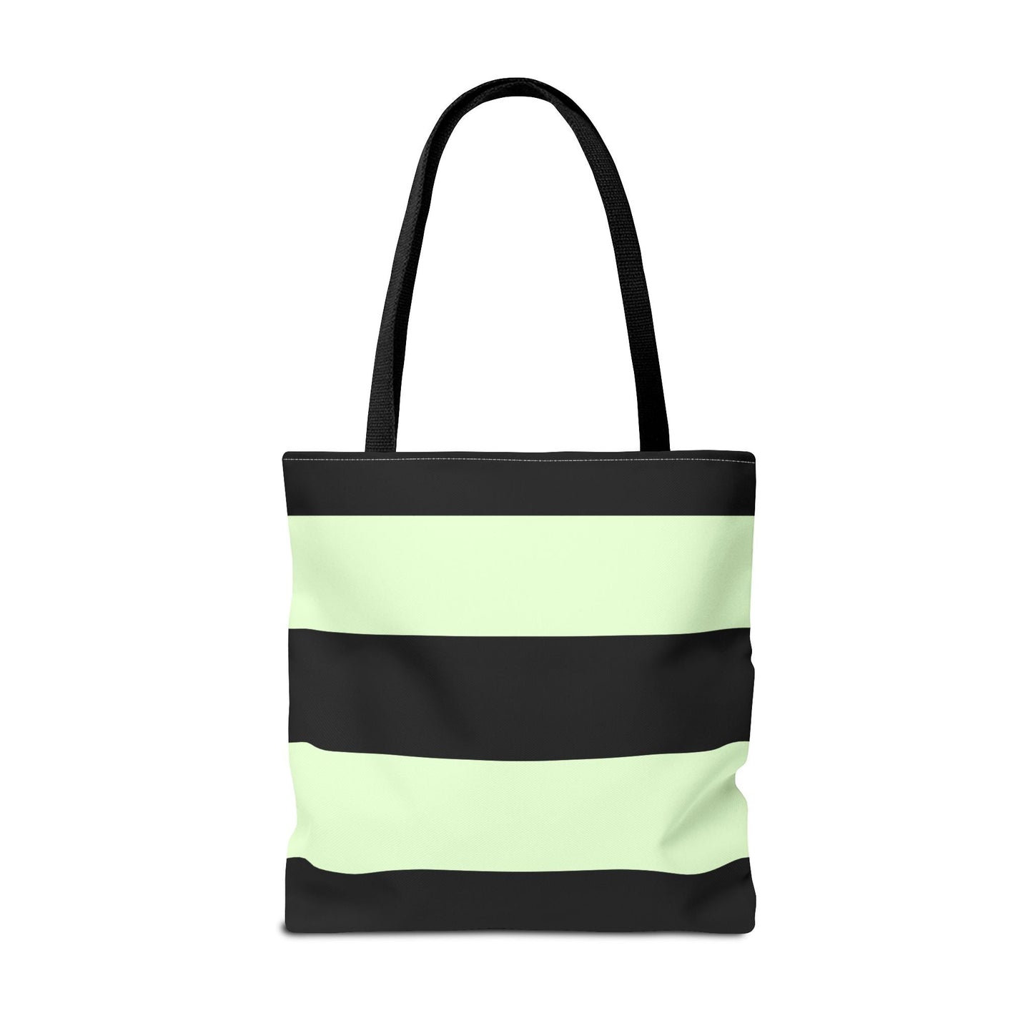 Like a star Stylish Stripe Tote Bag - Modern Black and Mint Design for Everyday Use Printify