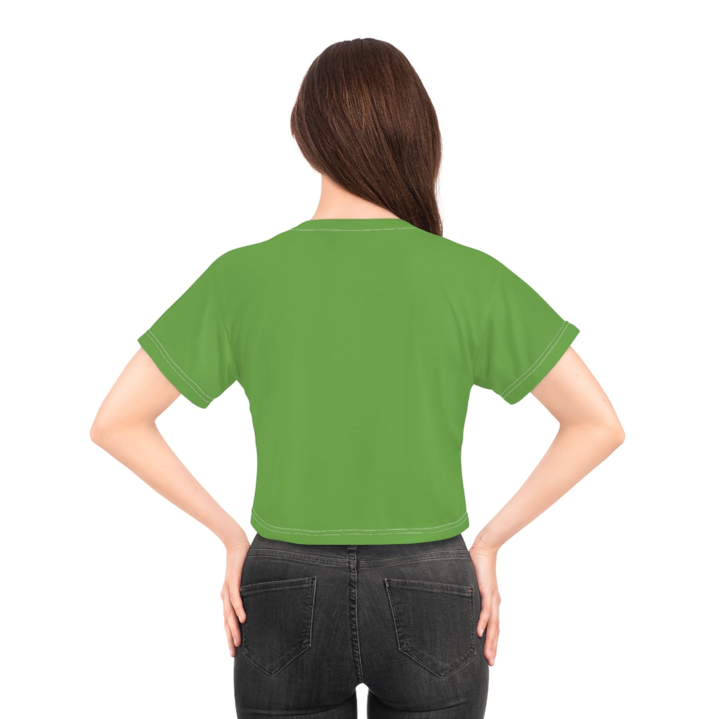 Like&Share Undiagnosed but Something Ain't Right Crop Tee - Fun Green Casual Shirt for Awareness Printify