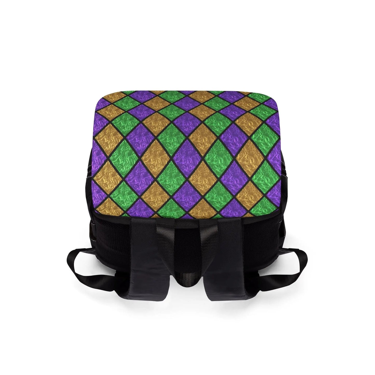 Black likes colors Vibrant Mardi Gras Backpack - Unisex Casual Shoulder Bag Printify