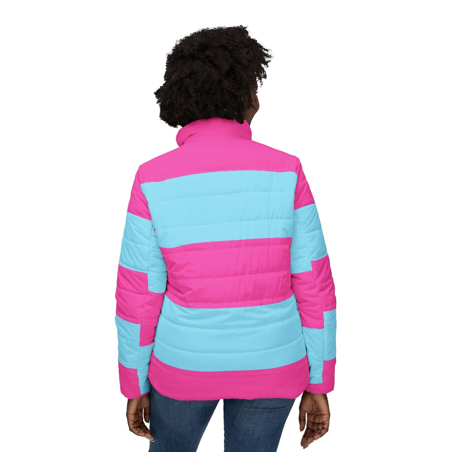 Like a star Stylish Women’s Puffer Jacket - Modern Geometric Design Printify