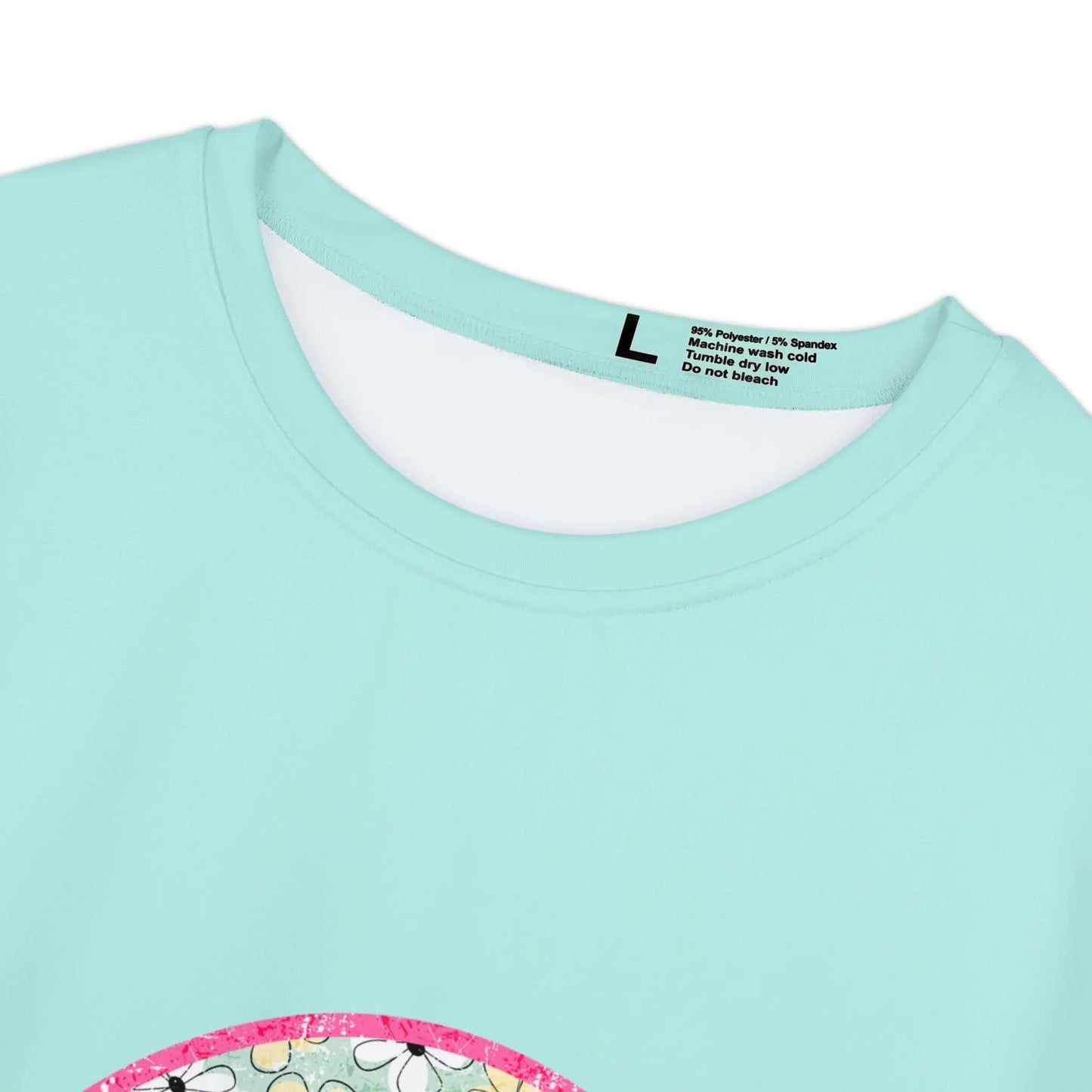 Like&Share Floral Smiley Women's Short Sleeve Shirt - Cheerful Summer Tee Printify