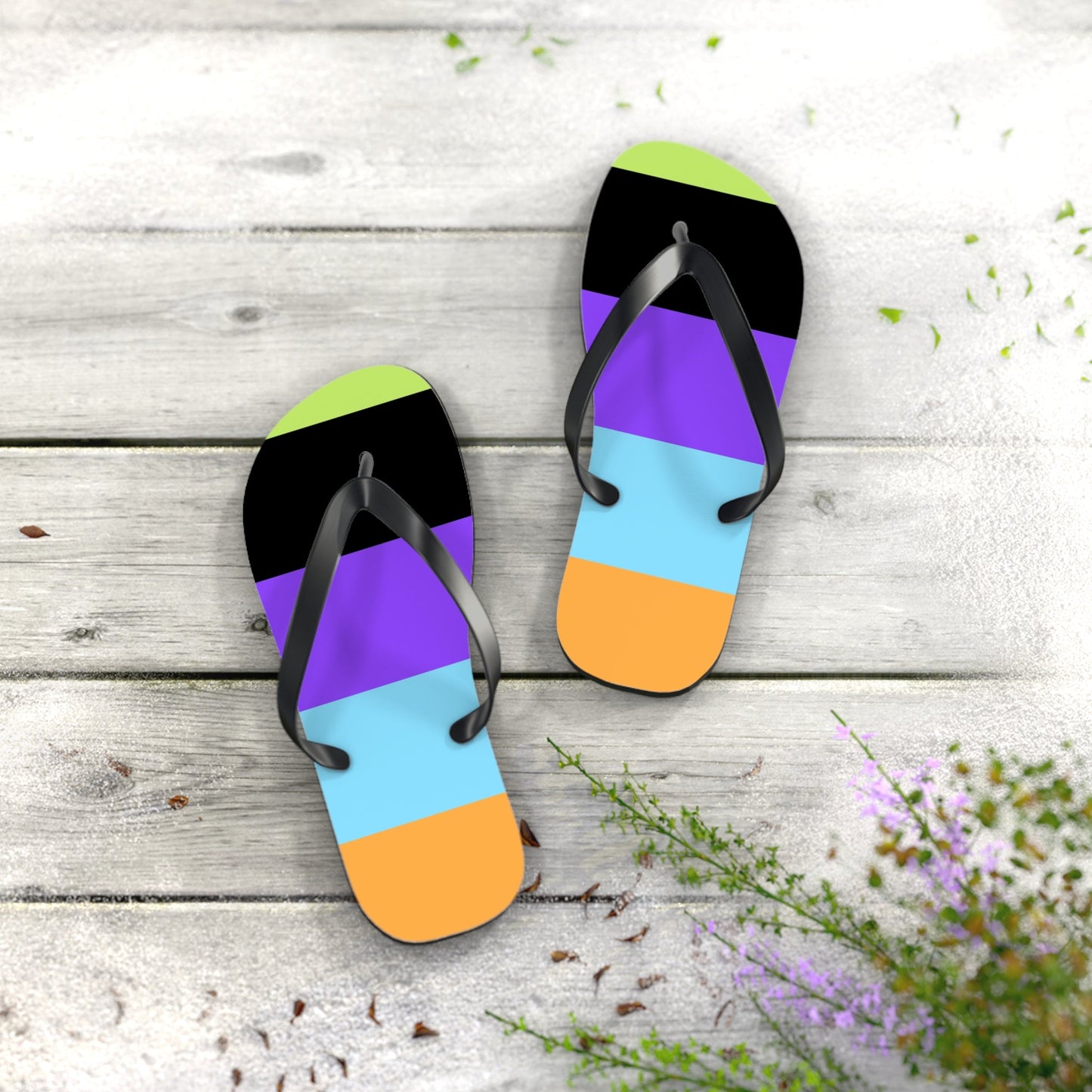 Hot like summer Colorful Summer Flip Flops - Stylish Beach Footwear for Fun Outdoor Days Printify