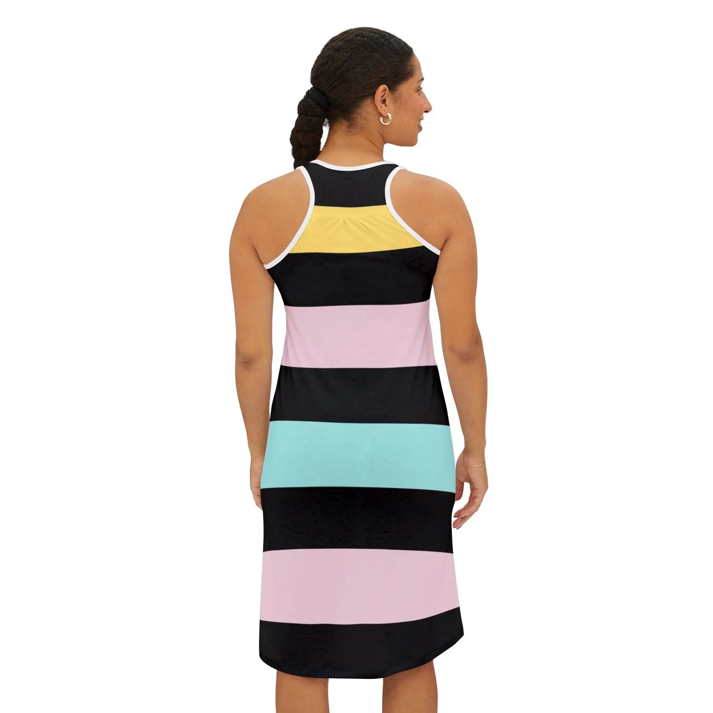 Colorful Striped Women's Racerback Dress - Casual Summer Vibes Printify