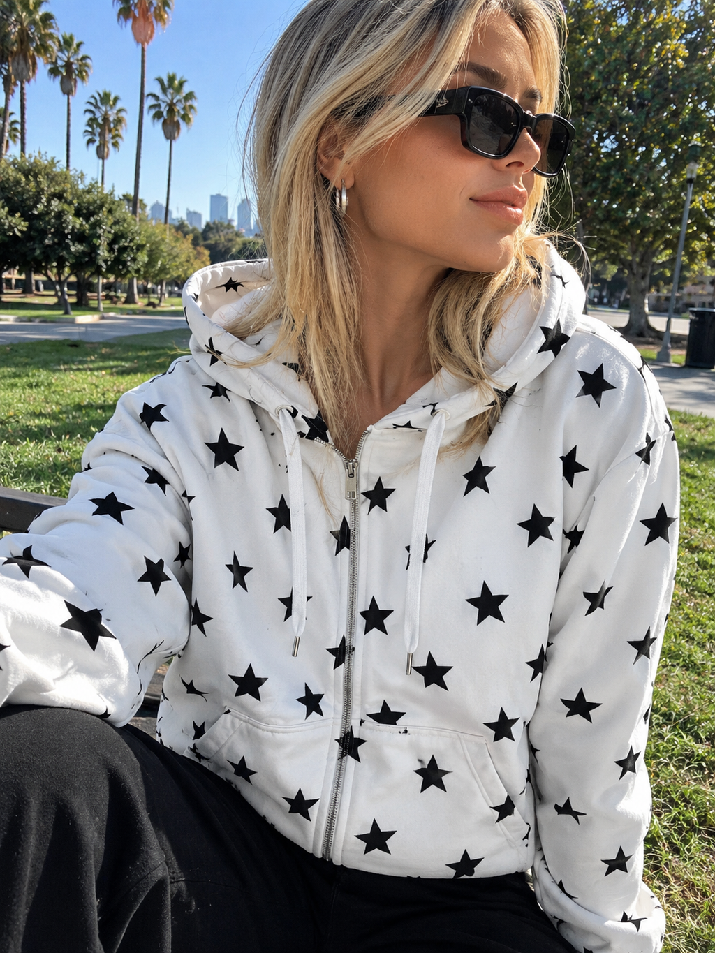 Midnight Stars zip hoodie