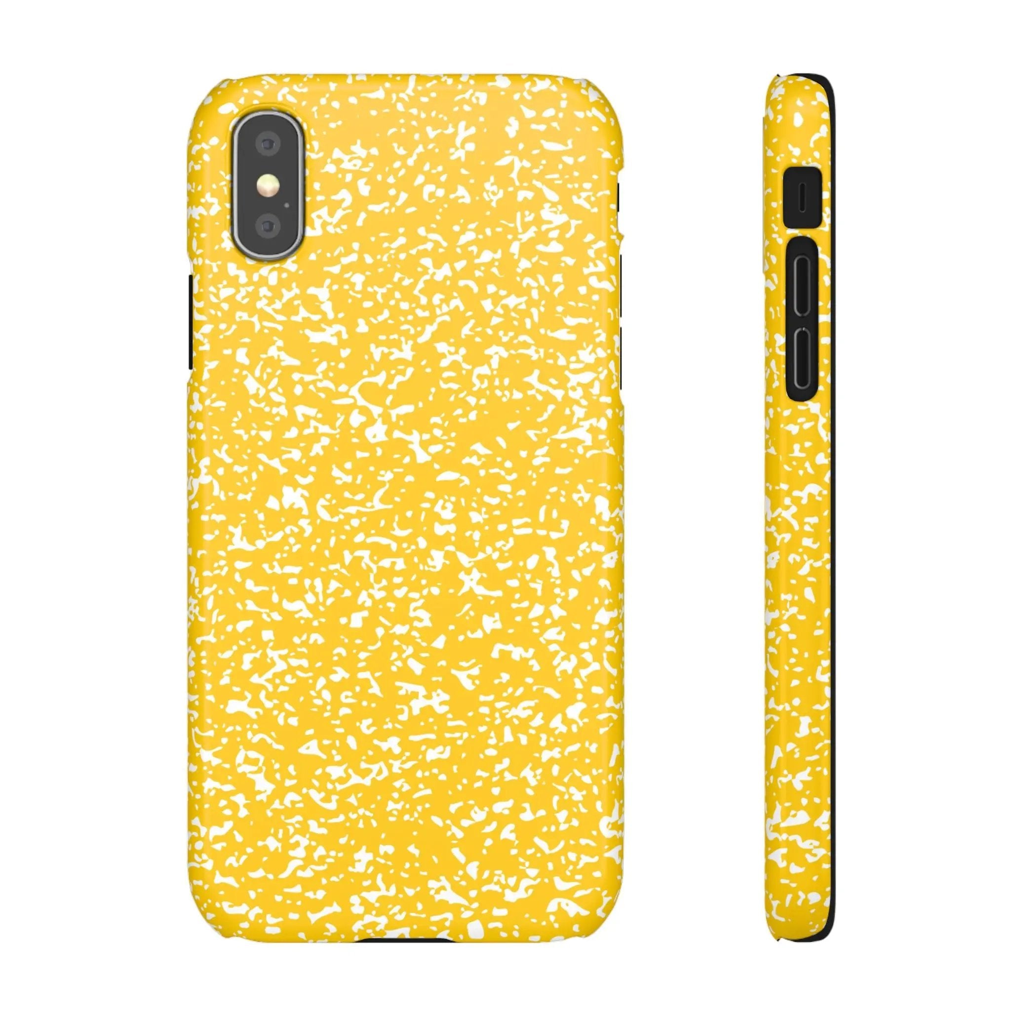 Like&Share Vibrant Yellow Snap Case - Fun & Stylish Phone Protection Printify