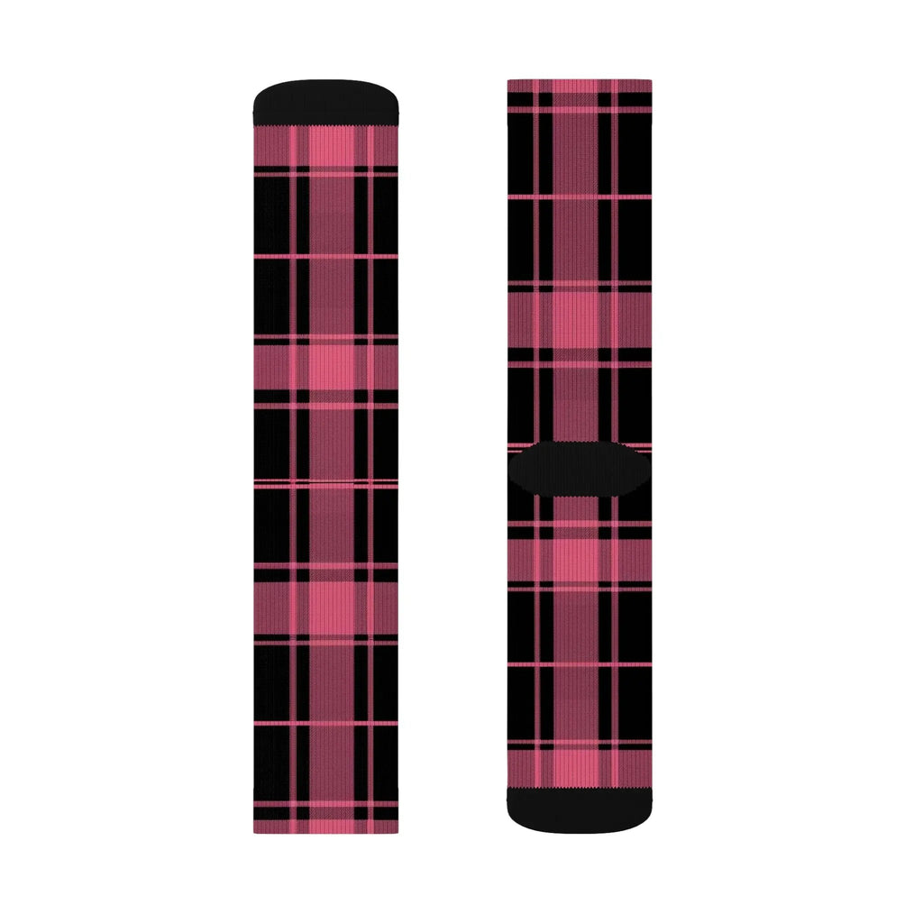 Plaid Pattern Sublimation Socks | Cozy Comfort, Fun Gift, Stylish Accessory, Perfect for Daily Wear, Trendy Sock Collection Printify