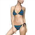 Black likes colors  Chic Striped Women's Bikini Swimsuit - Ideal for Beach Days & Pool Parties Printify