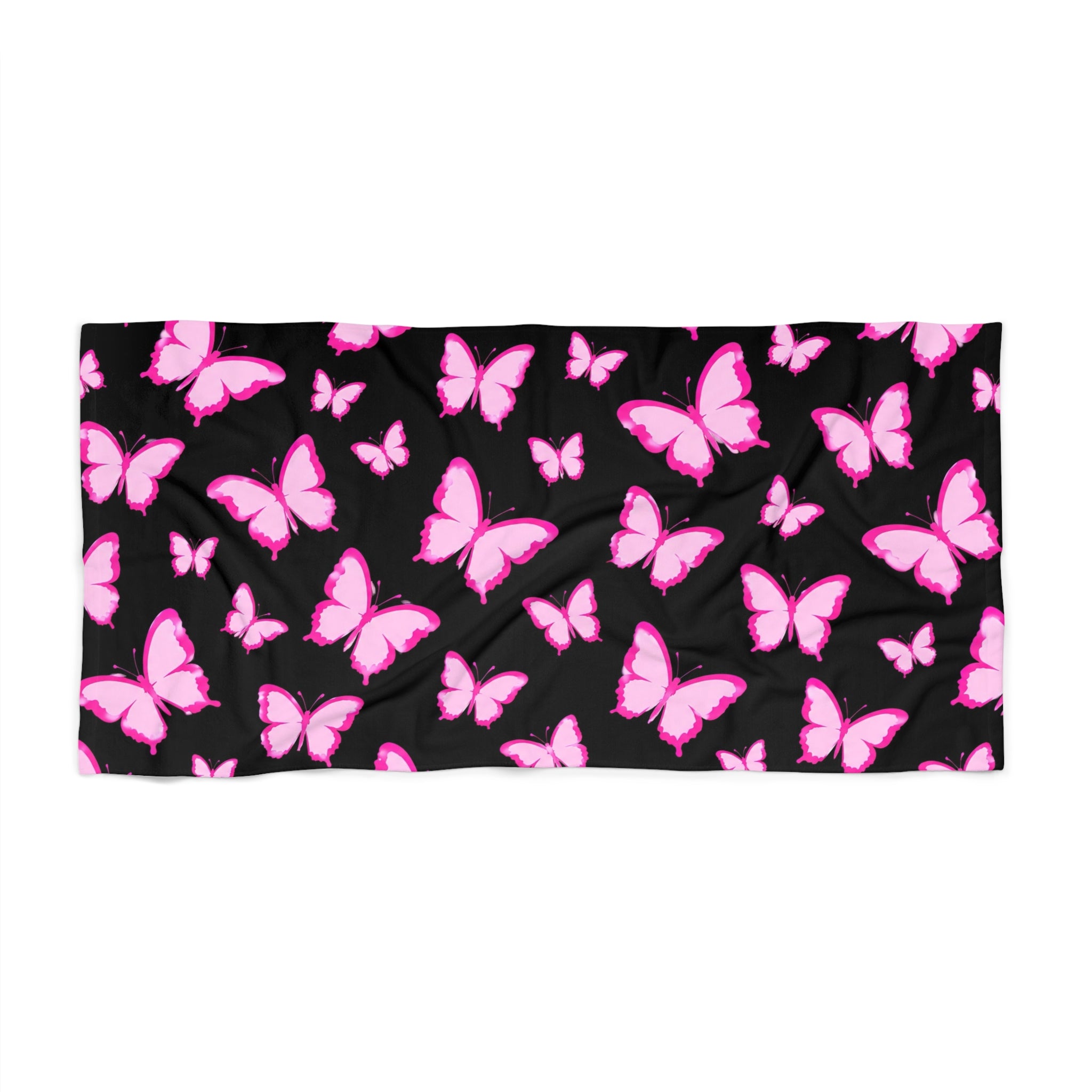 Pink Butterfly Towel
