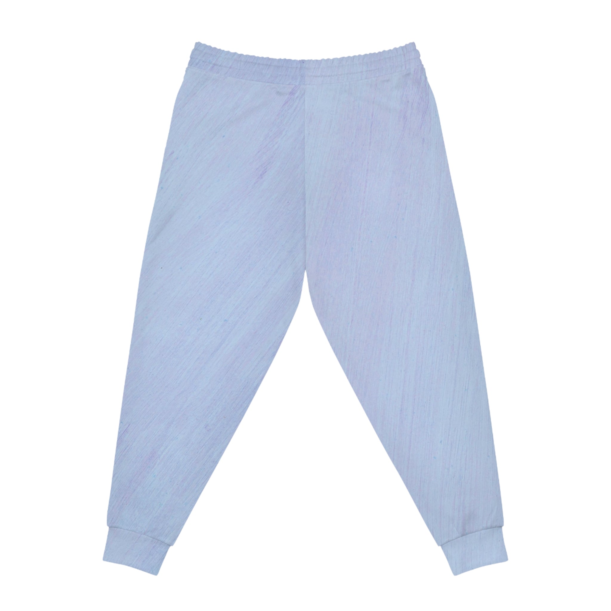 Light Blue Athletic Joggers — All-Over Print Comfort Pants