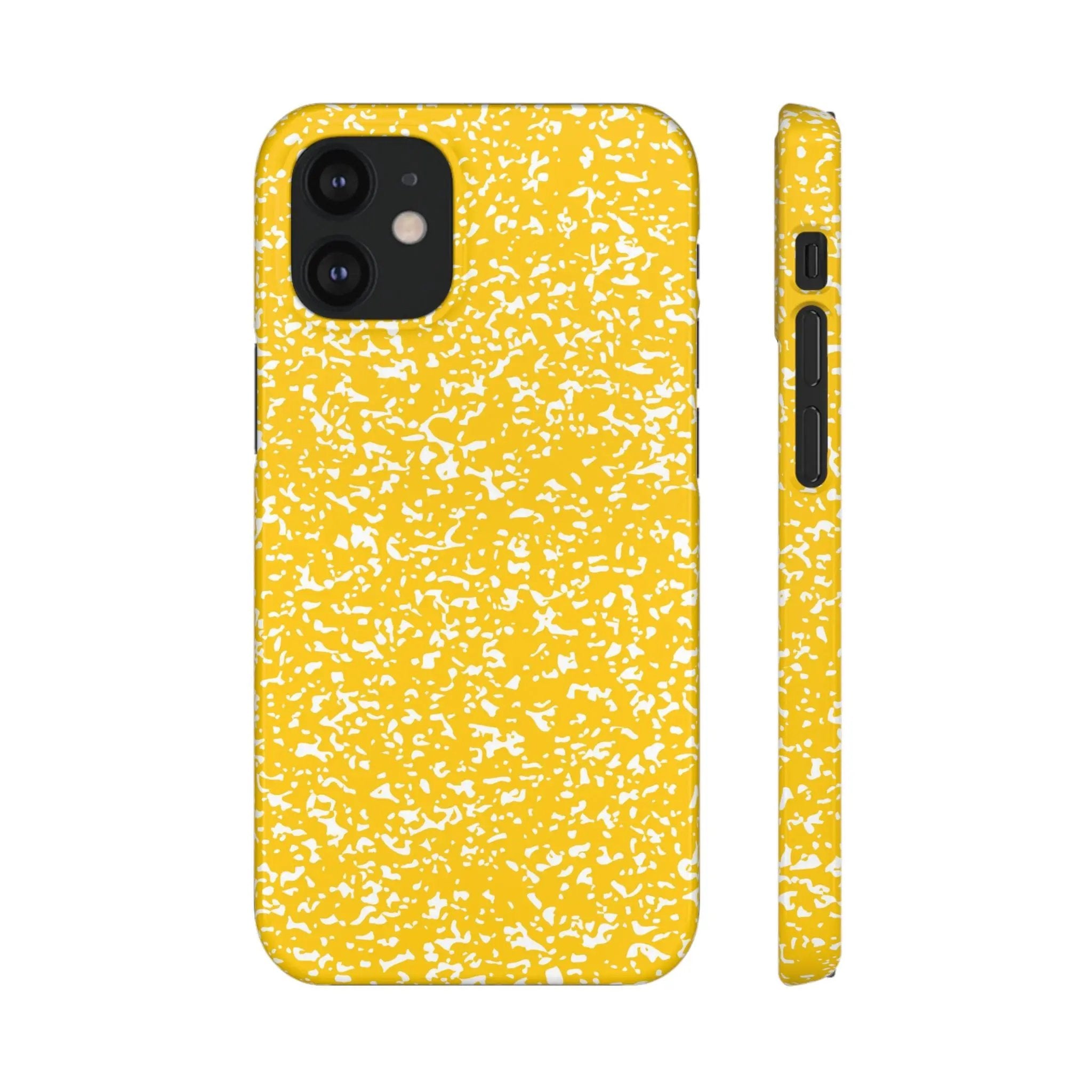 Like&Share Vibrant Yellow Snap Case - Fun & Stylish Phone Protection Printify