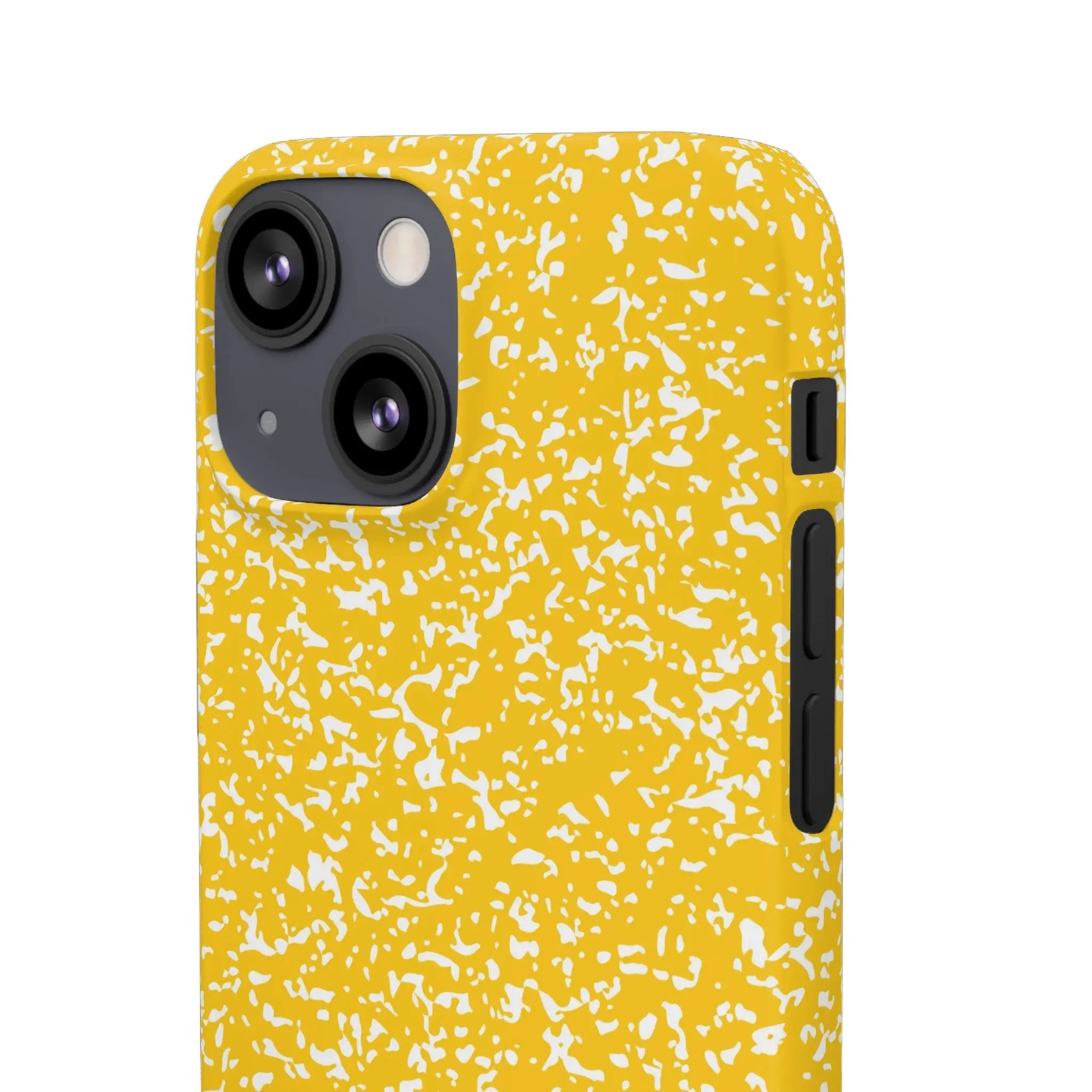 Like&Share Vibrant Yellow Snap Case - Fun & Stylish Phone Protection Printify