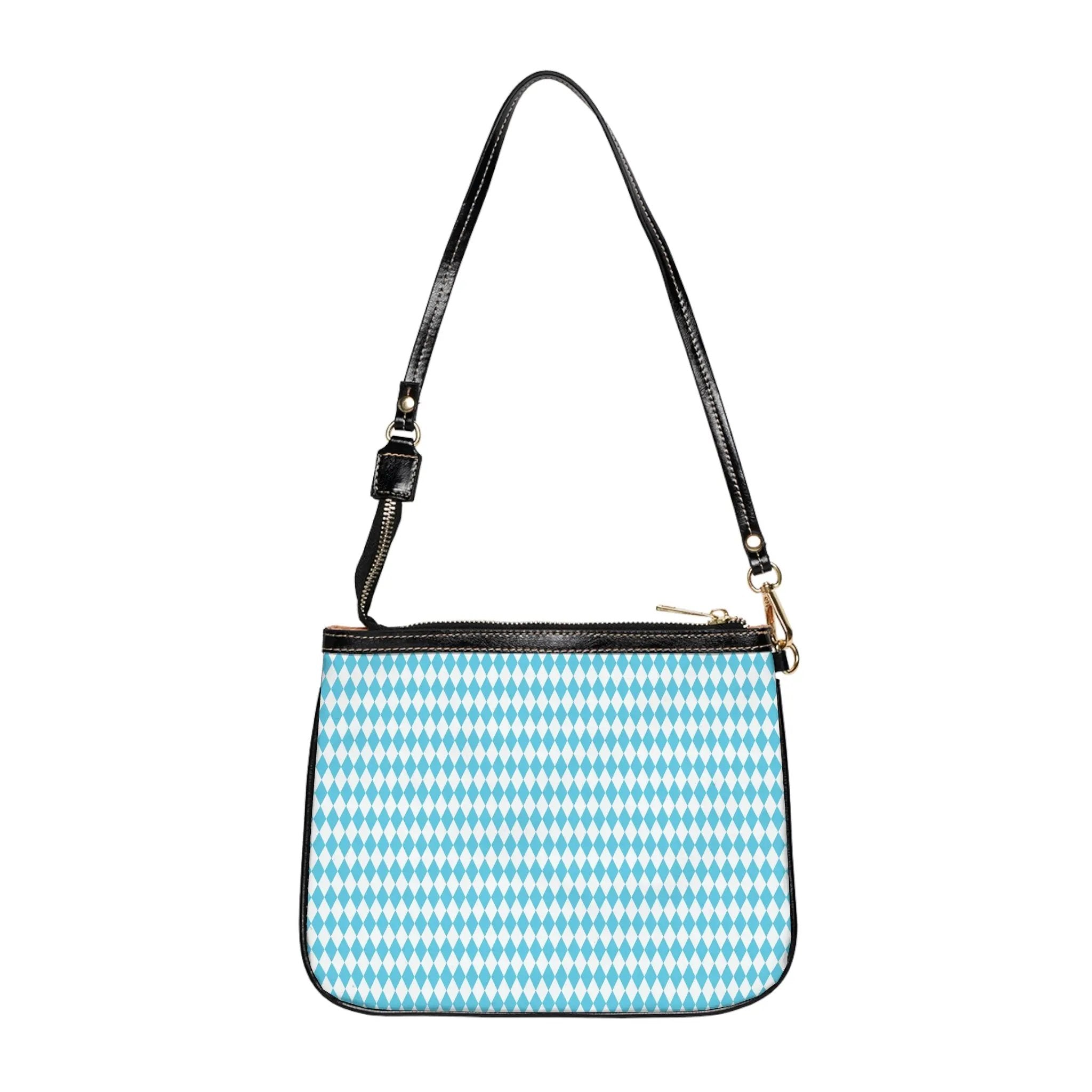 Chic Geometric Blue Small Shoulder Bag – Stylish & Versatile Printify