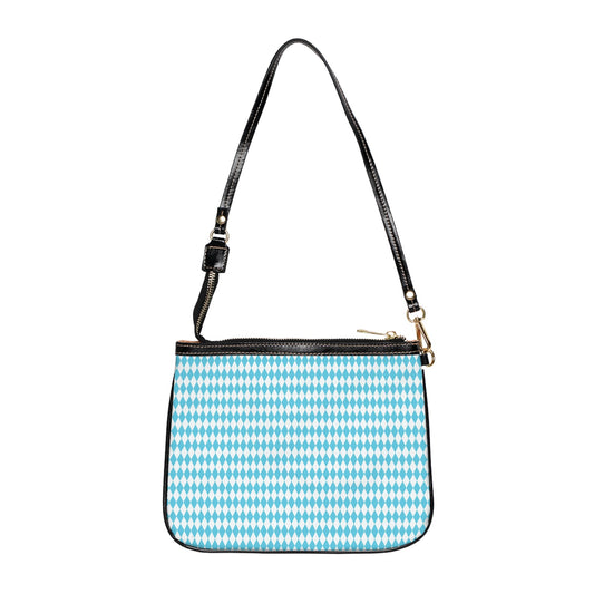 Like&Share Chic Geometric Blue Small Shoulder Bag - Stylish & Versatile Accessory Printify