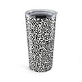 20oz Abstract Doodle Tumbler – Black & White Geometric Travel Cup