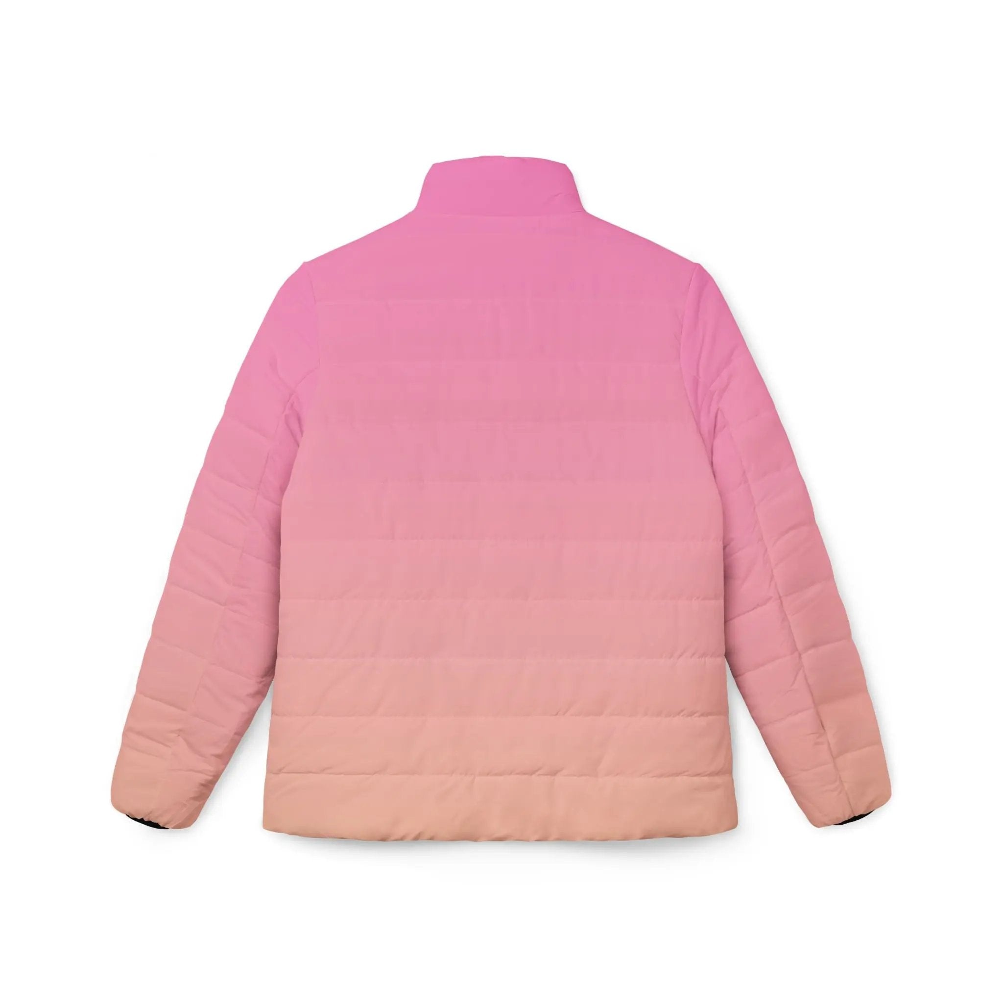 Like a star Trendy Women’s Gradient Puffer Jacket - Stylish Pink Ombre Outerwear for Fall & Winter Printify