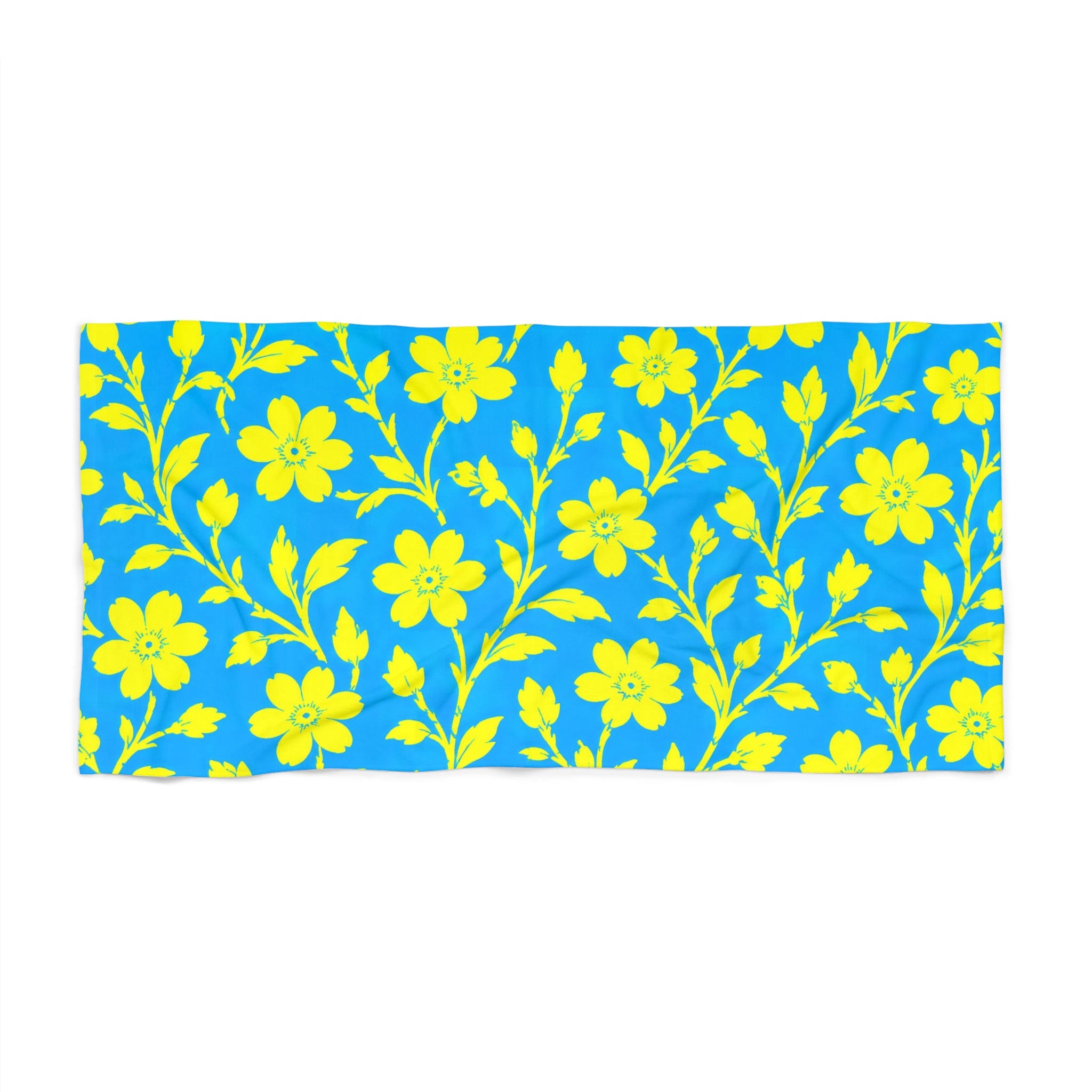Tropical Yellow Floral Towel