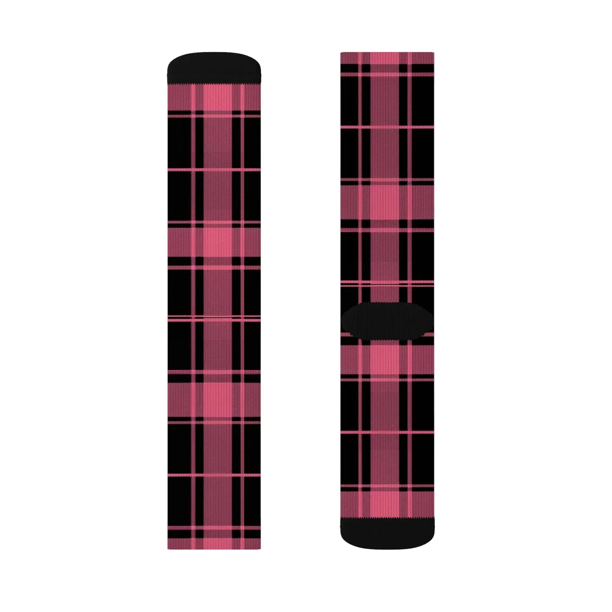 Plaid Pattern Sublimation Socks | Cozy Comfort, Fun Gift, Stylish Accessory, Perfect for Daily Wear, Trendy Sock Collection Printify