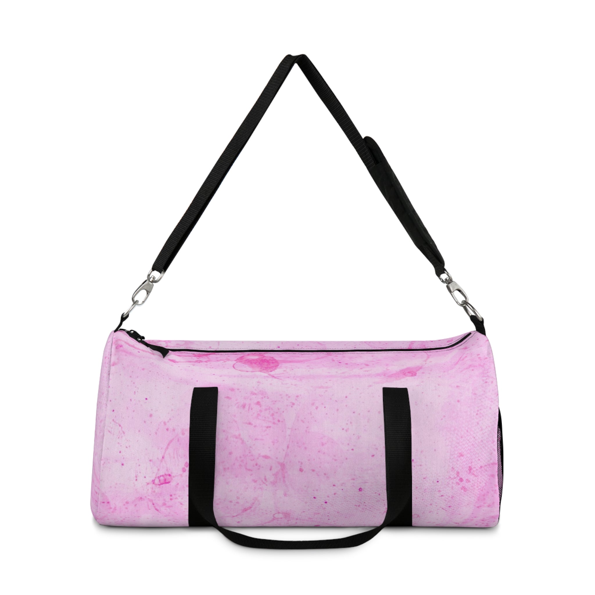 Pink Marble Duffel Bag — Lightweight Travel & Gym Bag