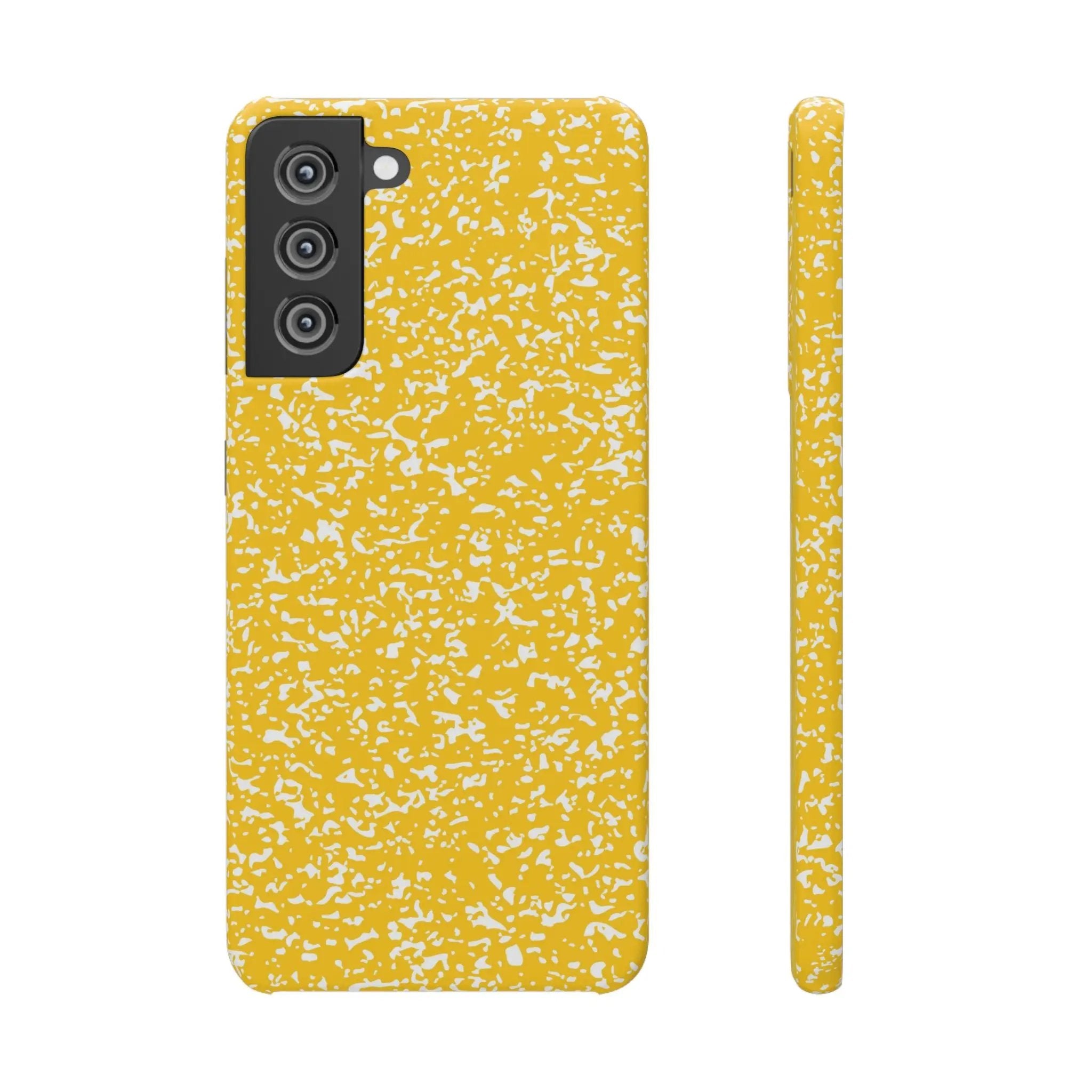 Like&Share Vibrant Yellow Snap Case - Fun & Stylish Phone Protection Printify