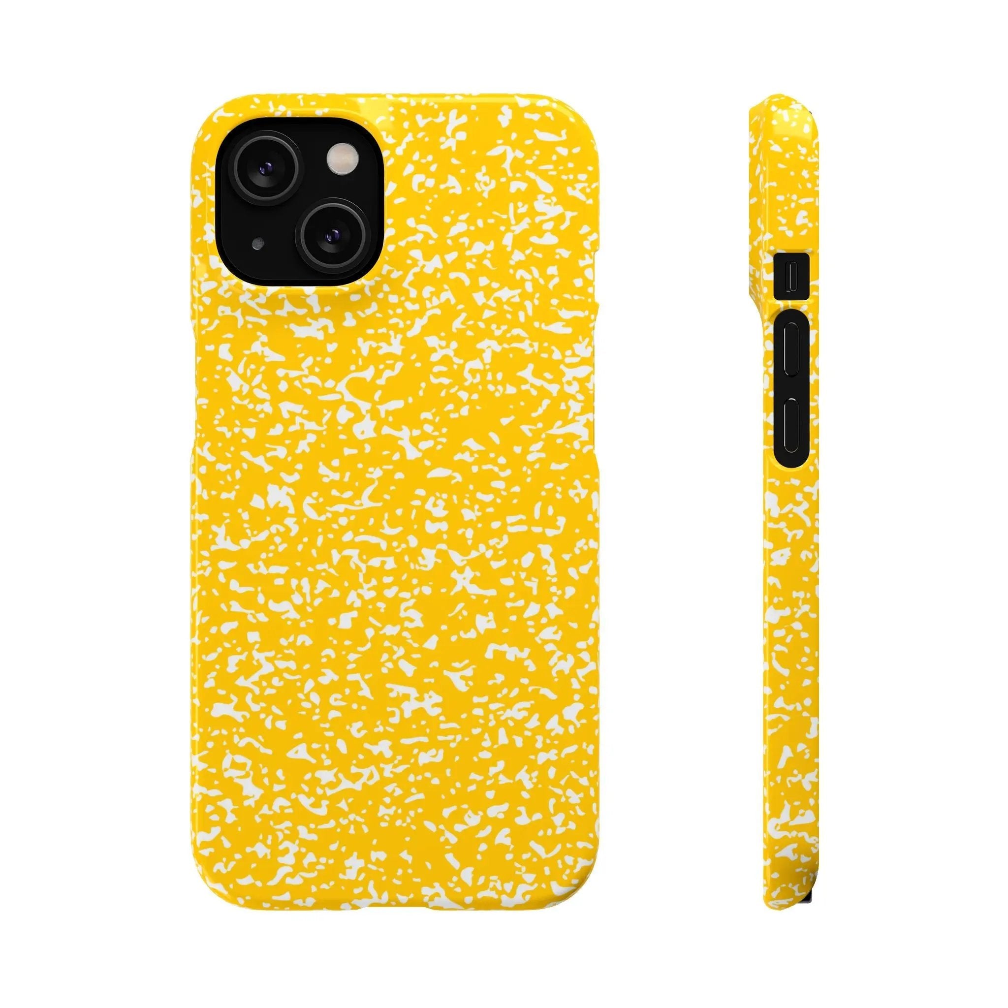 Like&Share Vibrant Yellow Snap Case - Fun & Stylish Phone Protection Printify