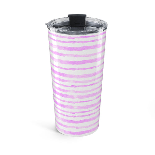 20oz Pink Watercolor Stripe Tumbler
