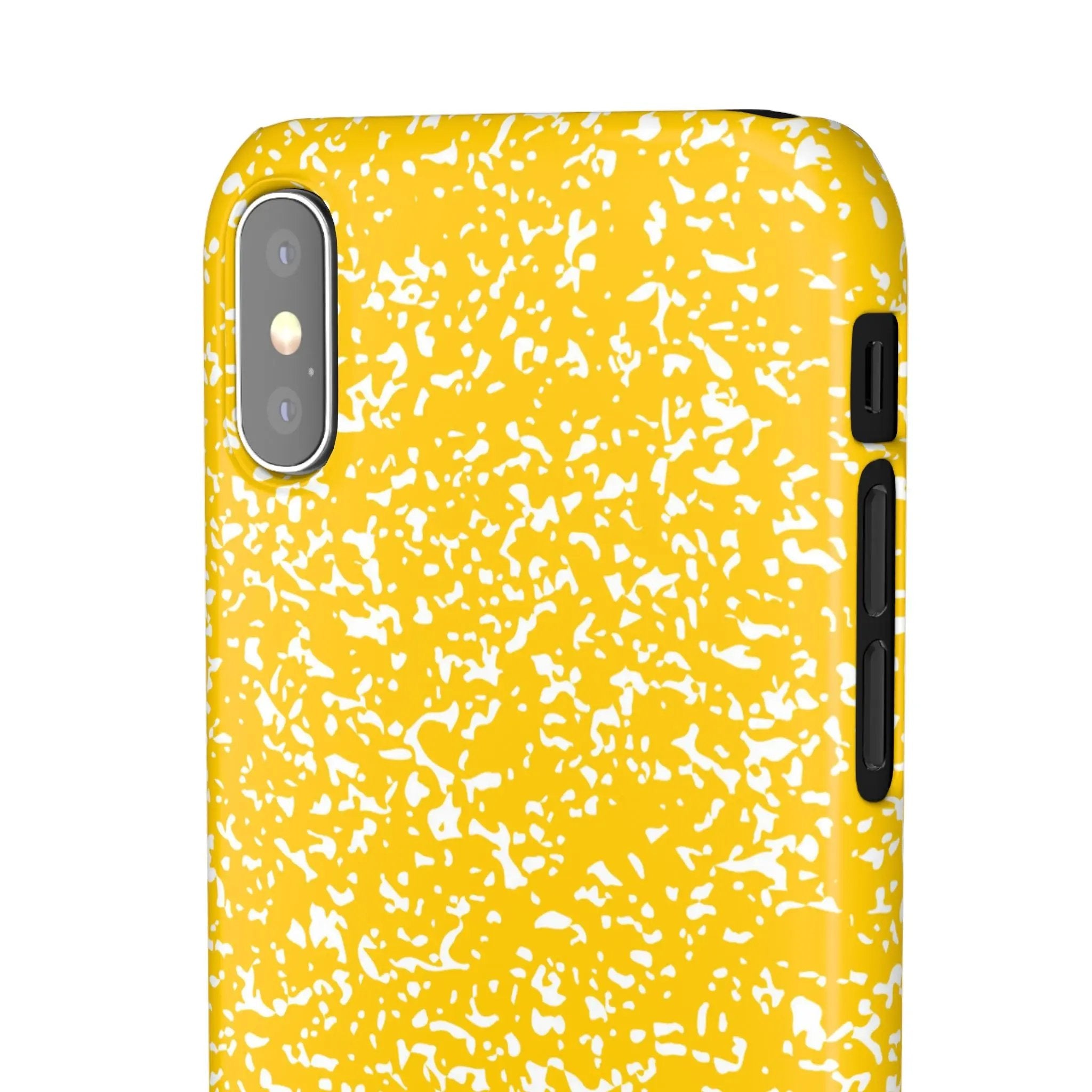 Like&Share Vibrant Yellow Snap Case - Fun & Stylish Phone Protection Printify
