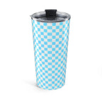 Sky Blue Checker Tumbler