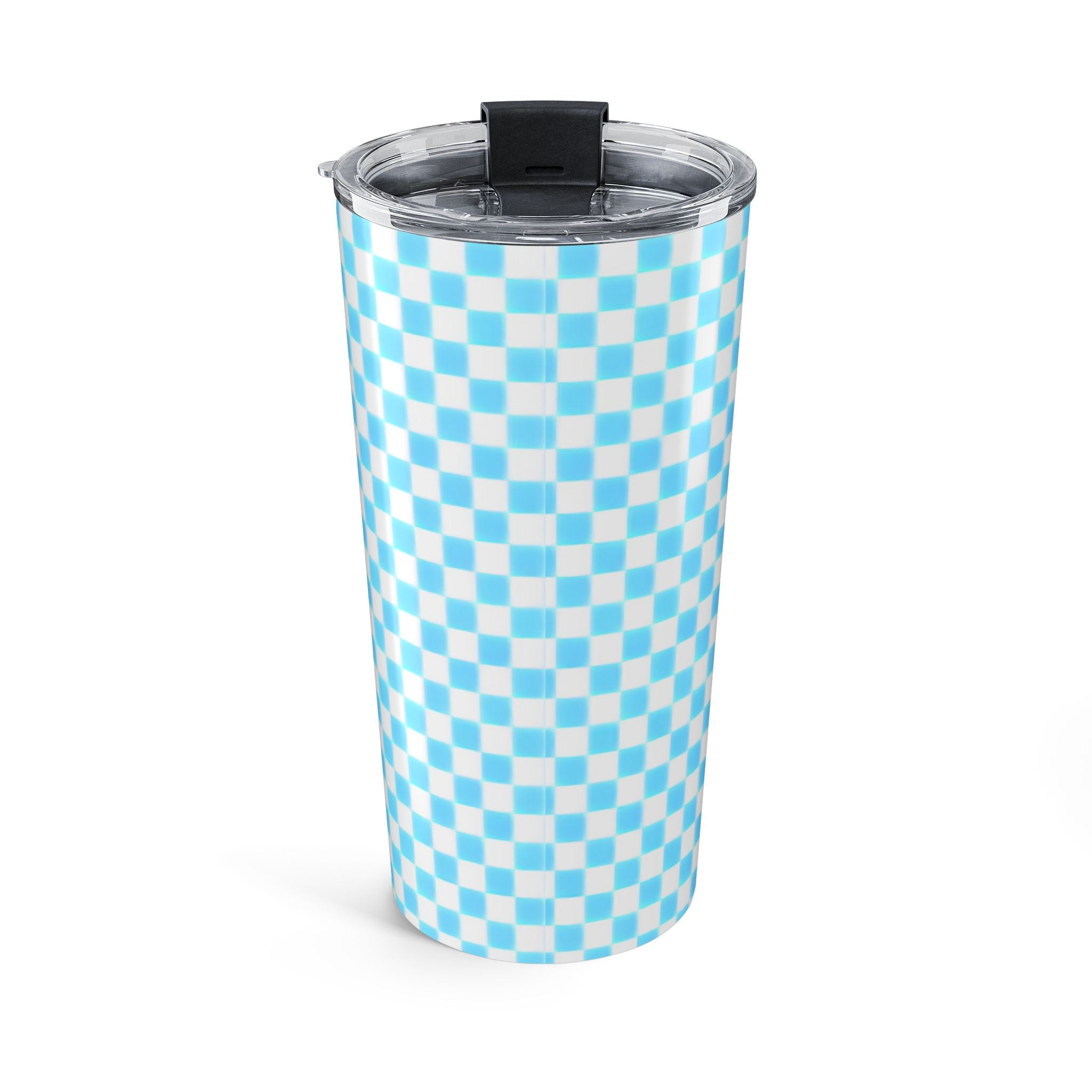 Sky Blue Checker Tumbler
