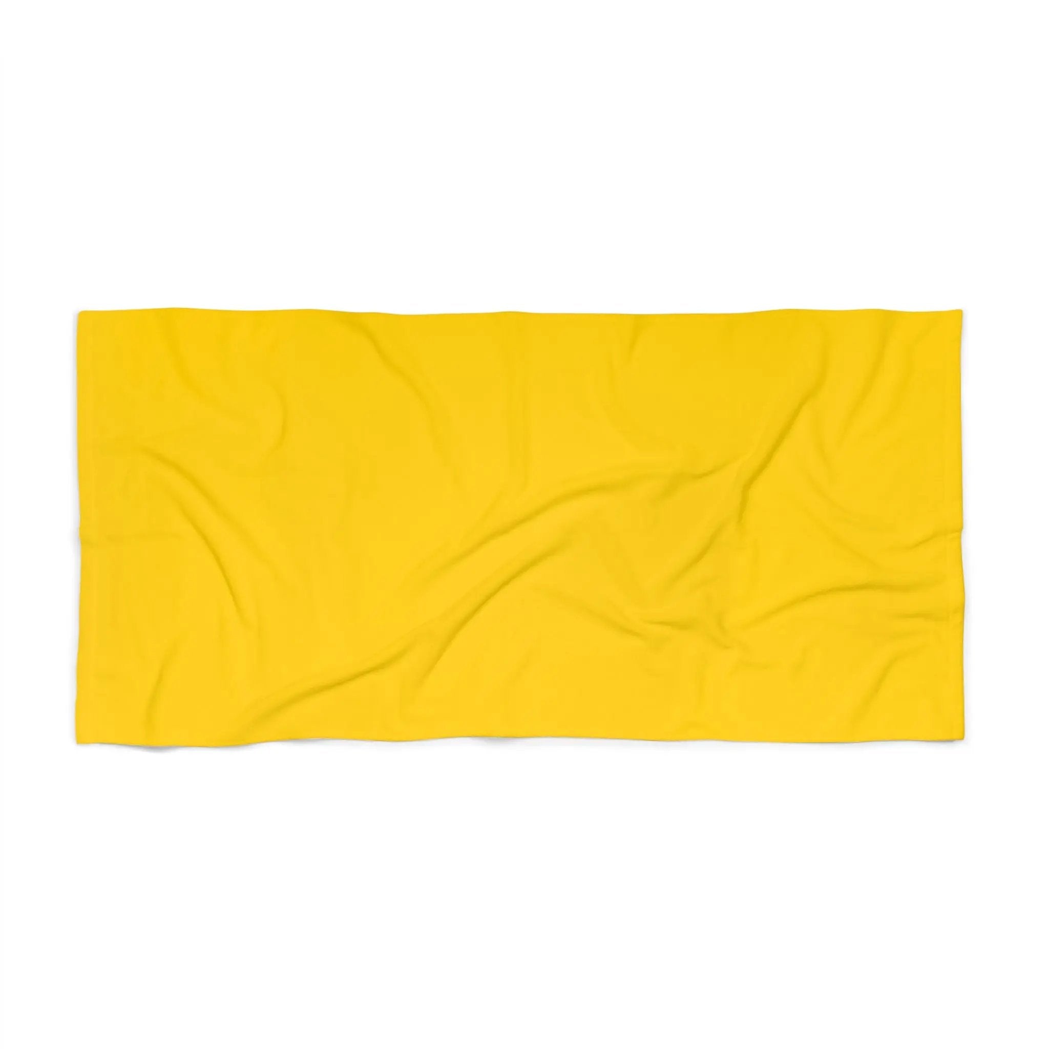 Hot like summer Bright Yellow Beach Towel - Perfect for Summer Fun and Relaxation Printify