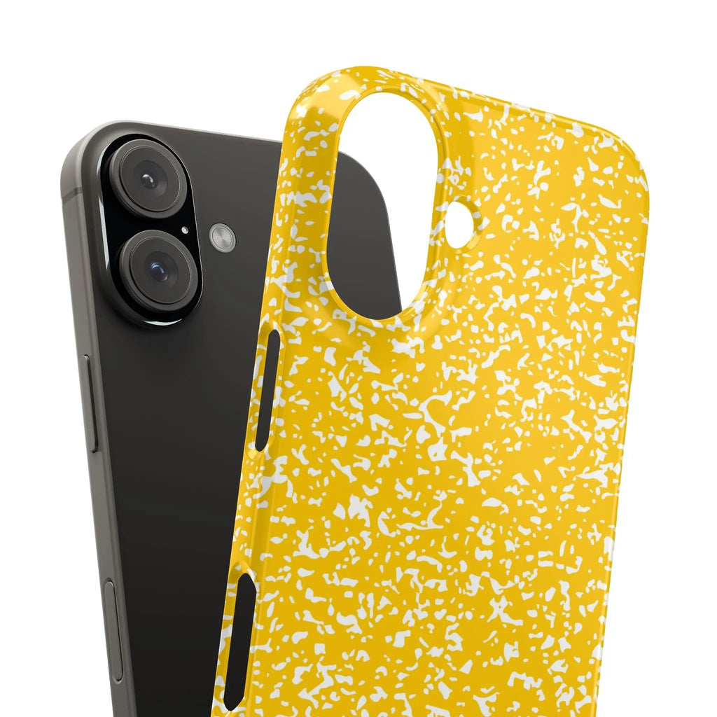 Like&Share Vibrant Yellow Snap Case - Fun & Stylish Phone Protection Printify