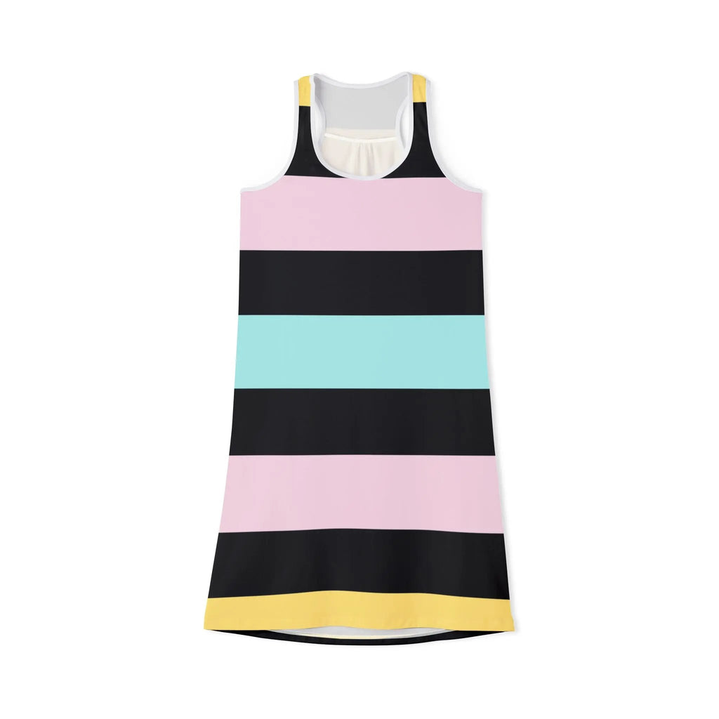 Colorful Striped Women's Racerback Dress - Casual Summer Vibes Printify