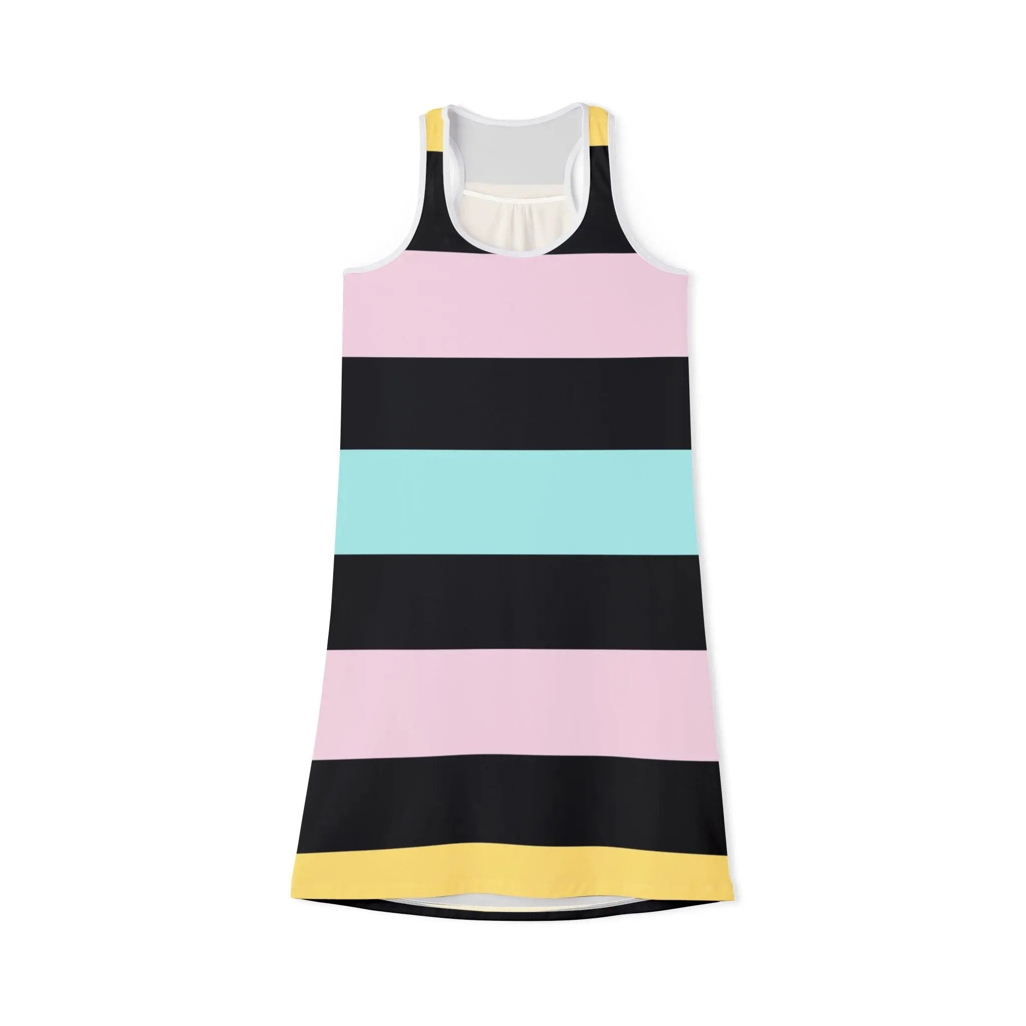 Colorful Striped Women's Racerback Dress - Casual Summer Vibes Printify