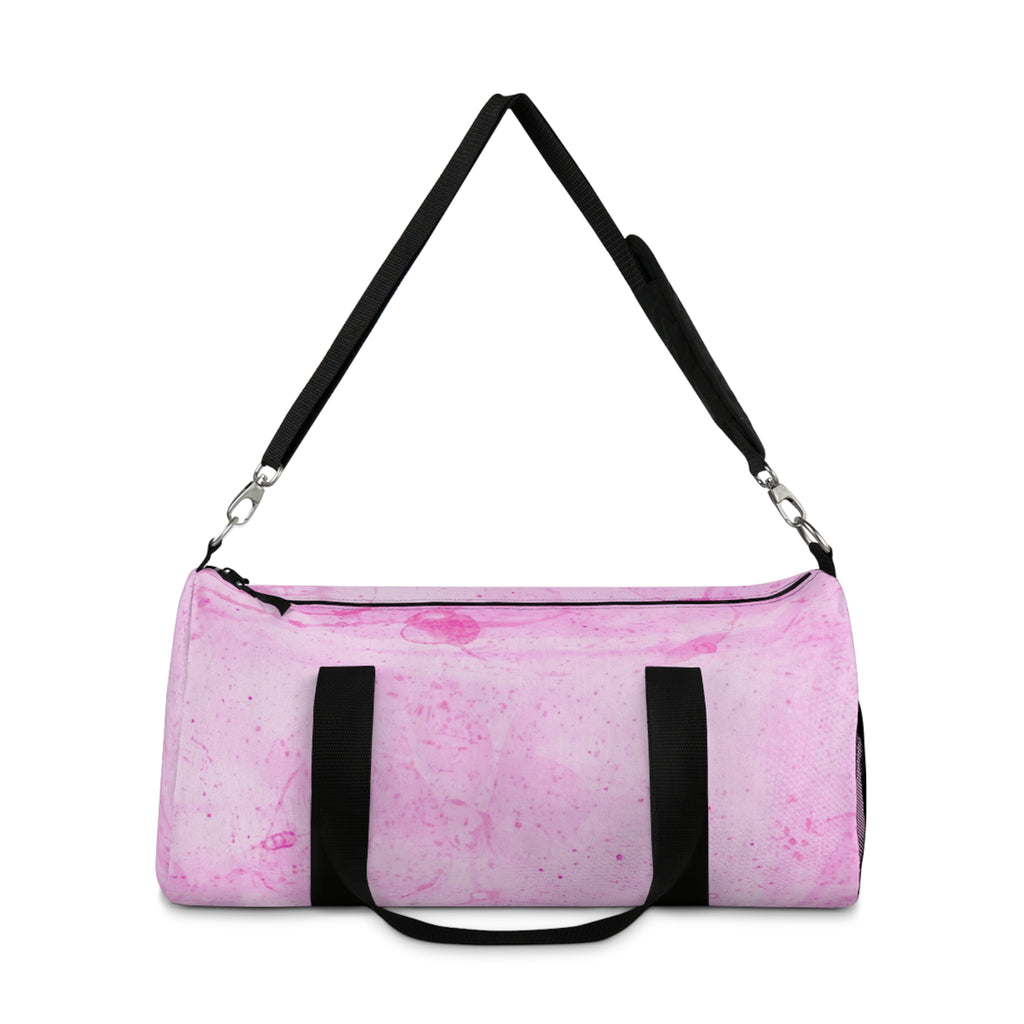 Pink Marble Duffel Bag — Lightweight Travel & Gym Bag