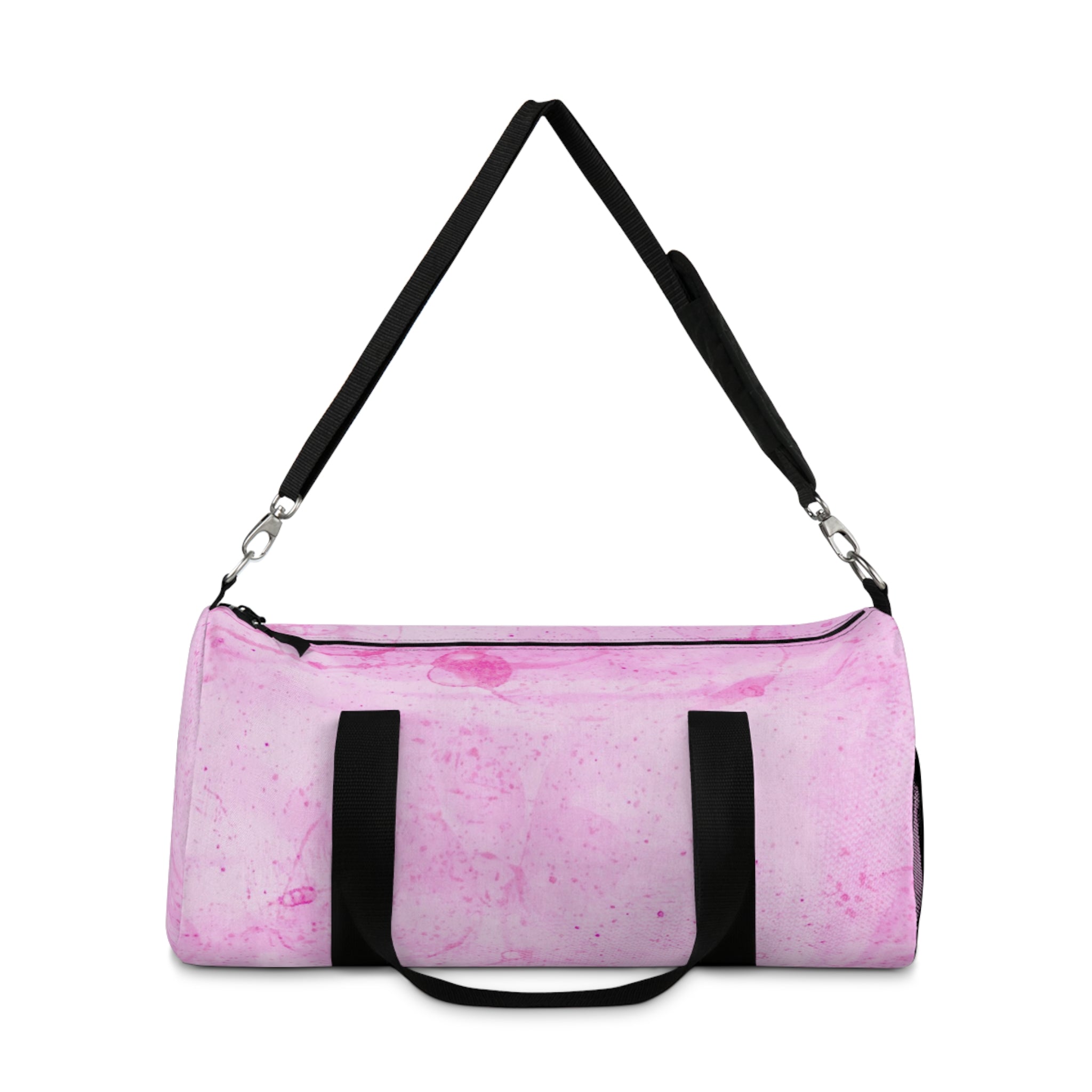 Pink Marble Duffel Bag — Lightweight Travel & Gym Bag