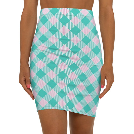 Chic Checkered Pencil Skirt, Elegant Office Wear, Stylish Date Night Outfit, Trendy Skirt for Women, Versatile Everyday Fashion Printify