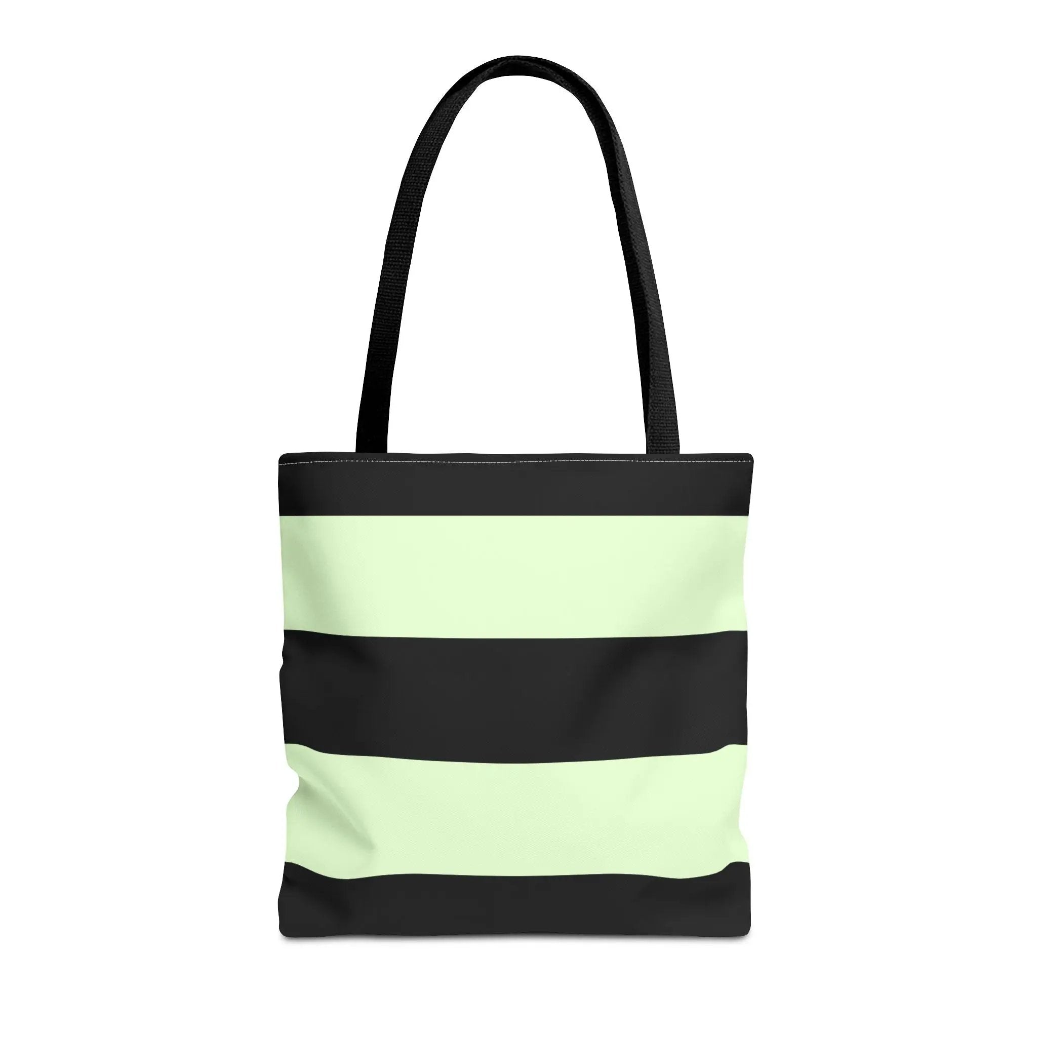 Like a star Stylish Stripe Tote Bag - Modern Black and Mint Design for Everyday Use Printify