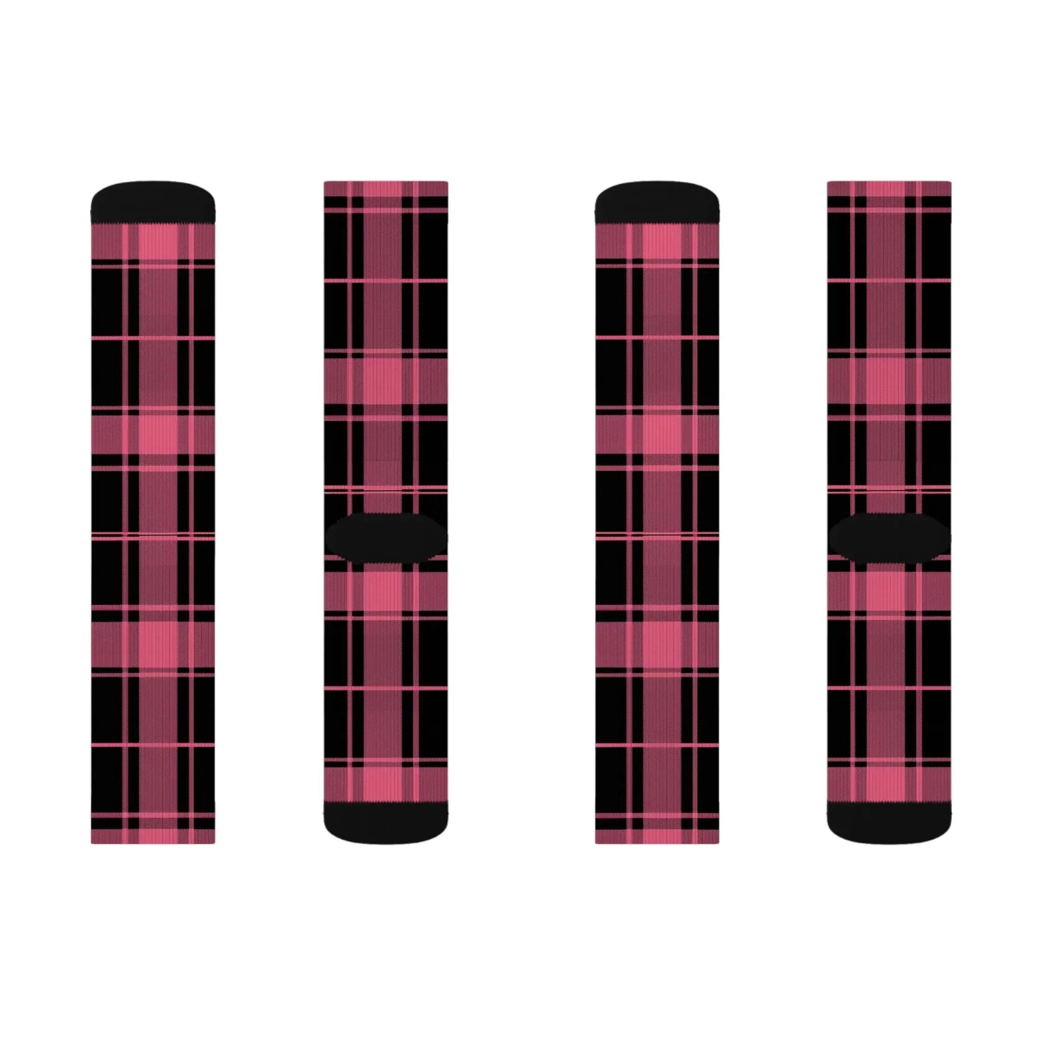 Plaid Pattern Sublimation Socks | Cozy Comfort, Fun Gift, Stylish Accessory, Perfect for Daily Wear, Trendy Sock Collection Printify