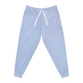 Light Blue Athletic Joggers — All-Over Print Comfort Pants