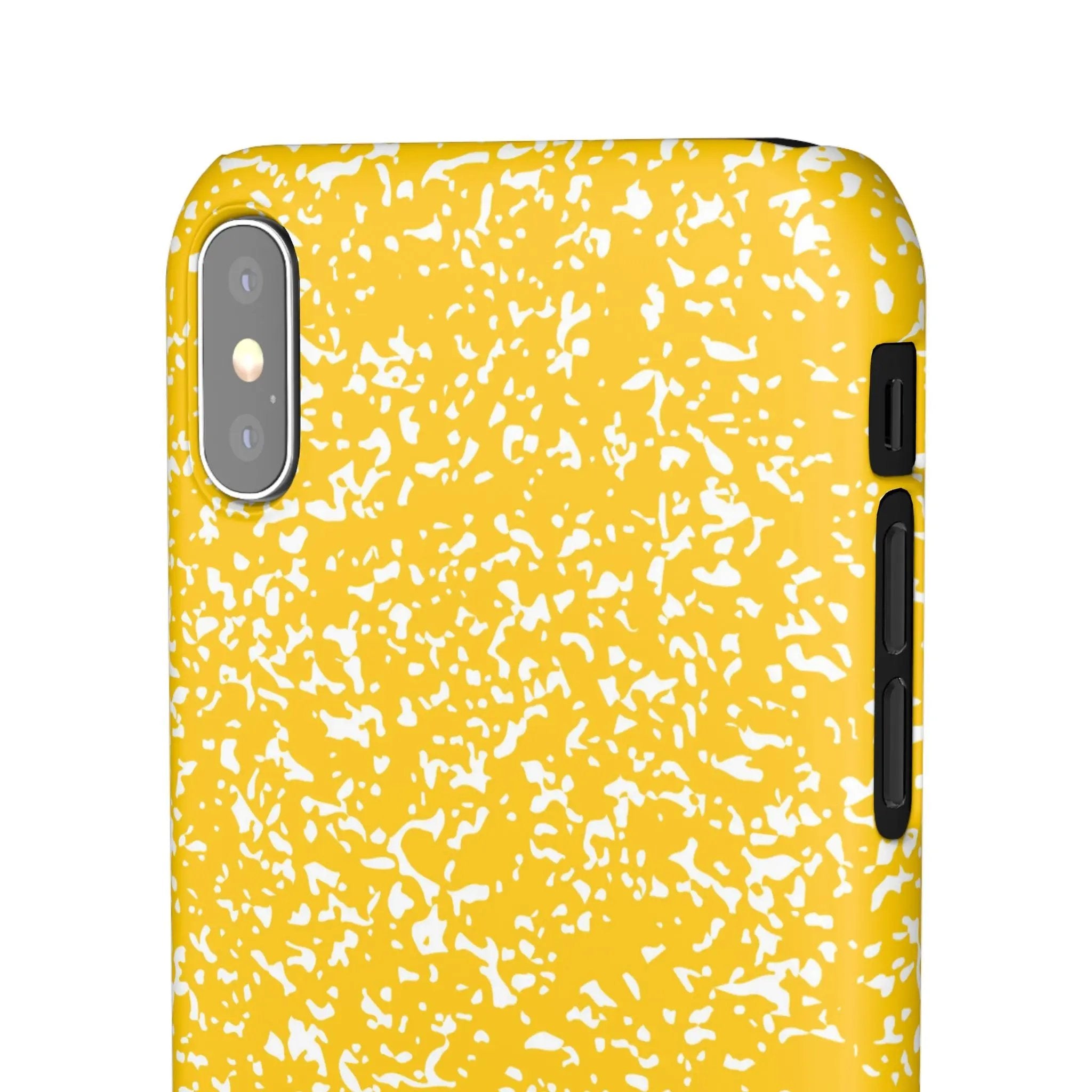 Like&Share Vibrant Yellow Snap Case - Fun & Stylish Phone Protection Printify