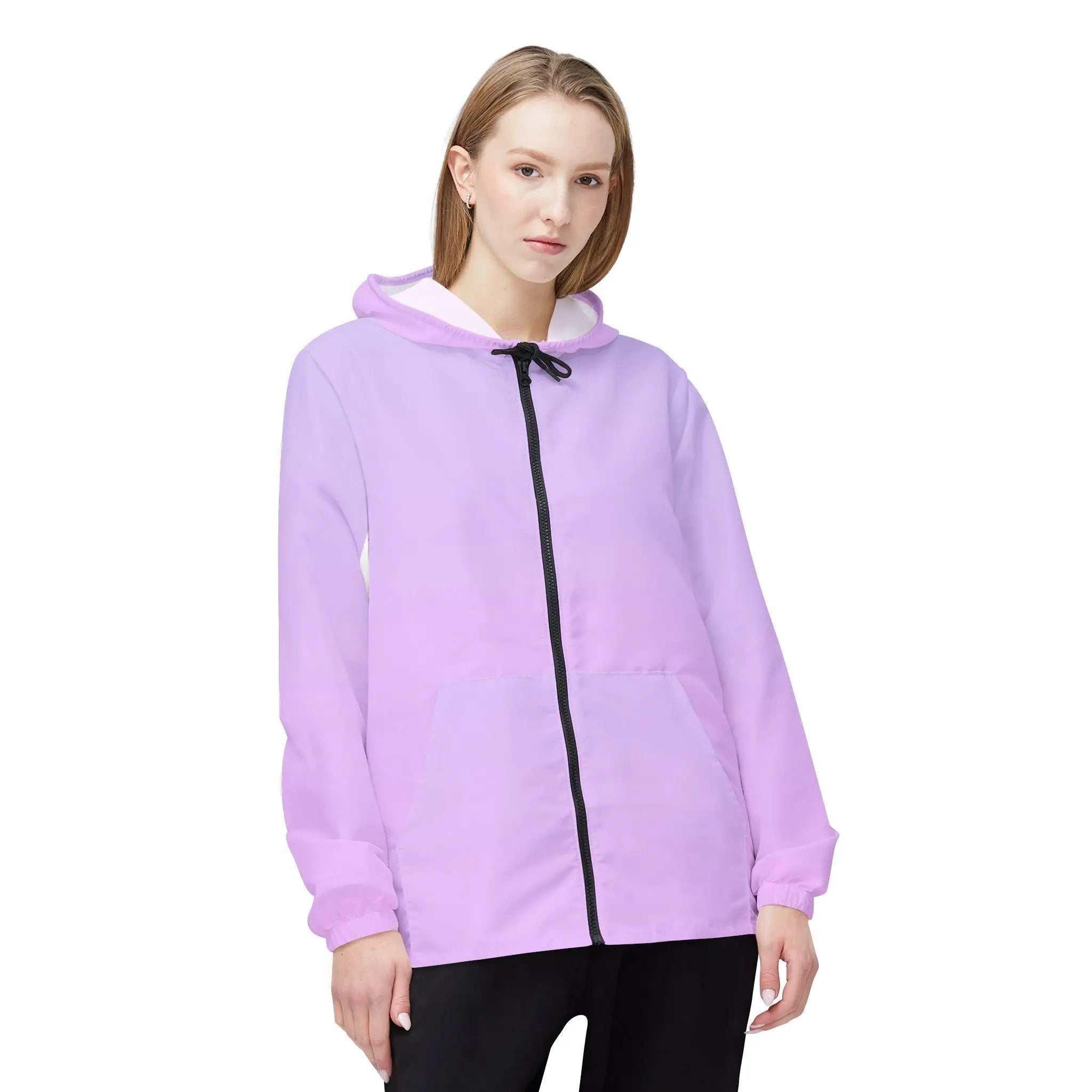 Like a star Pastel Ombre Windbreaker Jacket - Lightweight & Stylish for Outdoor Adventures Printify
