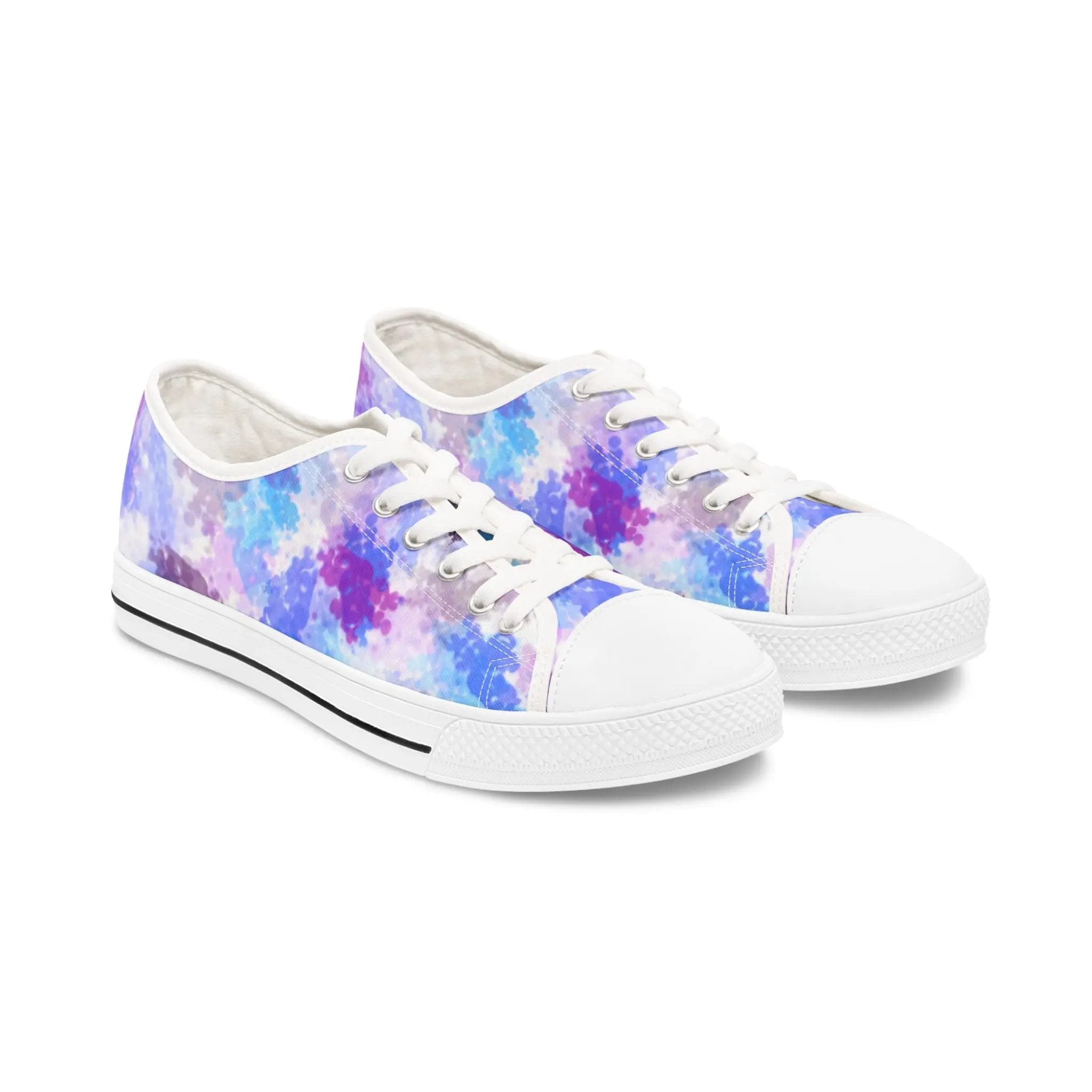 Vibrant Women's Low Top Sneakers - Colorful Abstract Design Printify